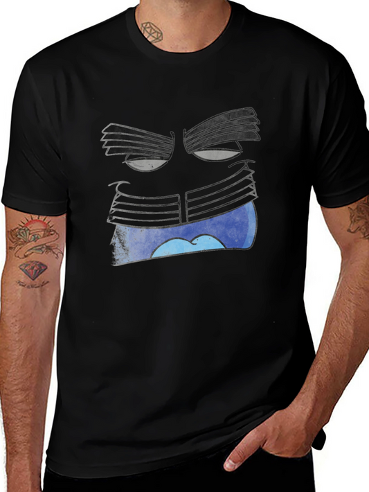 Surreal Face Graphic Black T-Shirt