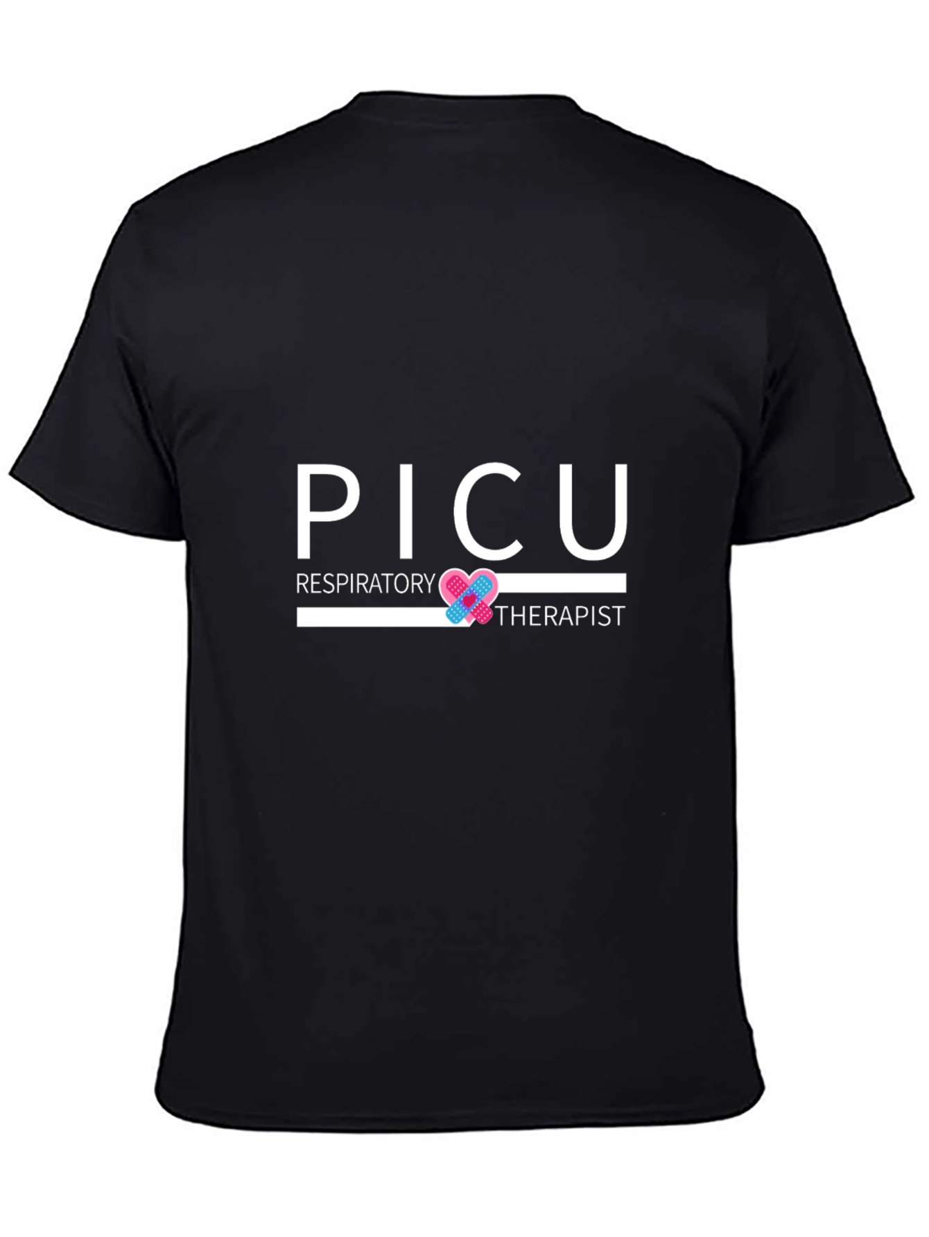 PICU Respiratory Therapist Black T-Shirt