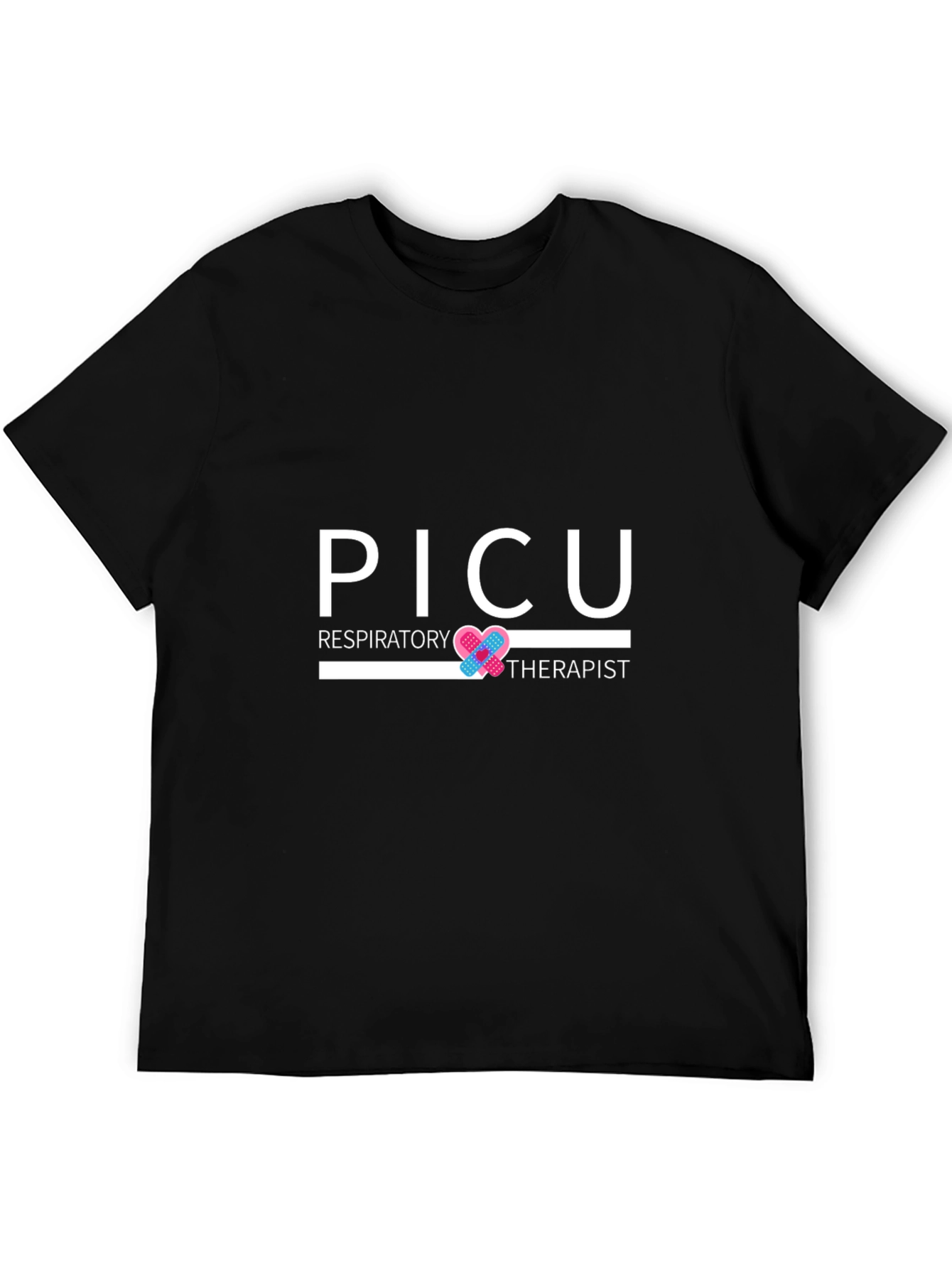 PICU Respiratory Therapist Black T-Shirt