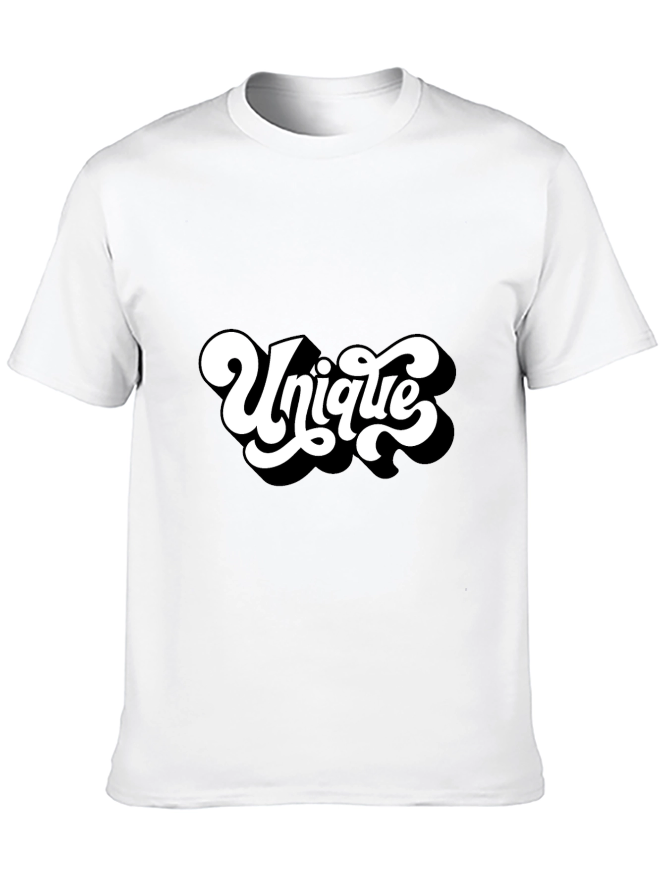Unique Graphic Tee - Black Cotton Casual T-Shirt