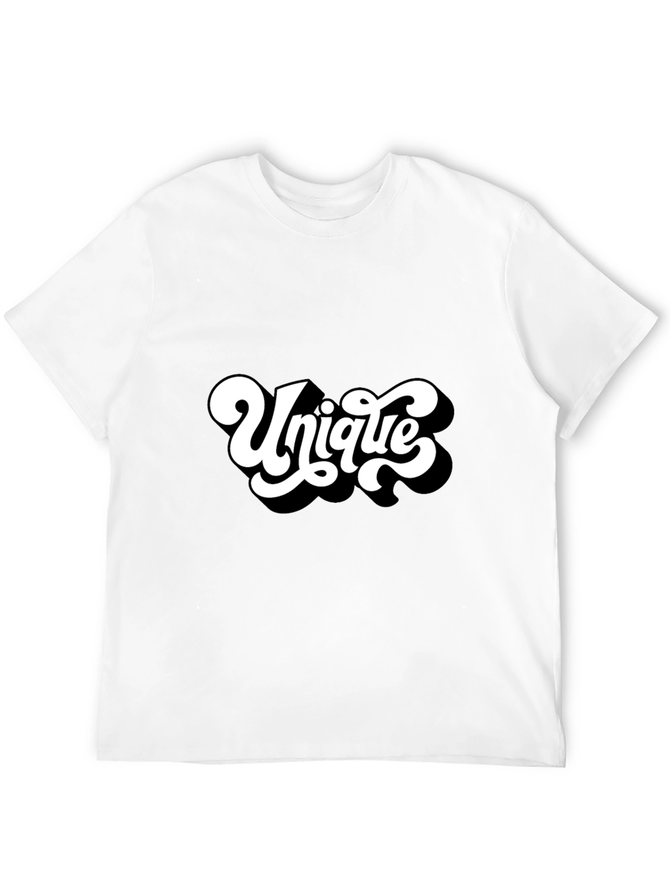 Unique Graphic Tee - Black Cotton Casual T-Shirt