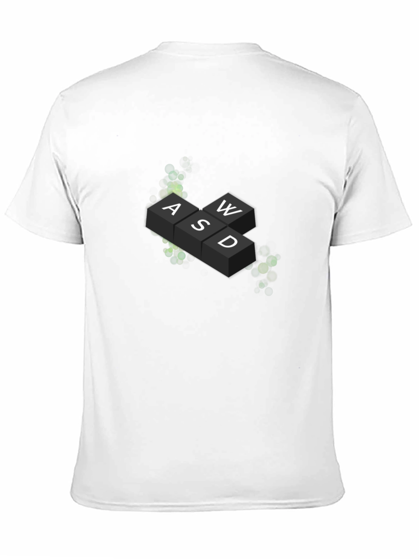 Gamers Tee: WASD Keyboard Graphic Print Black T-Shirt