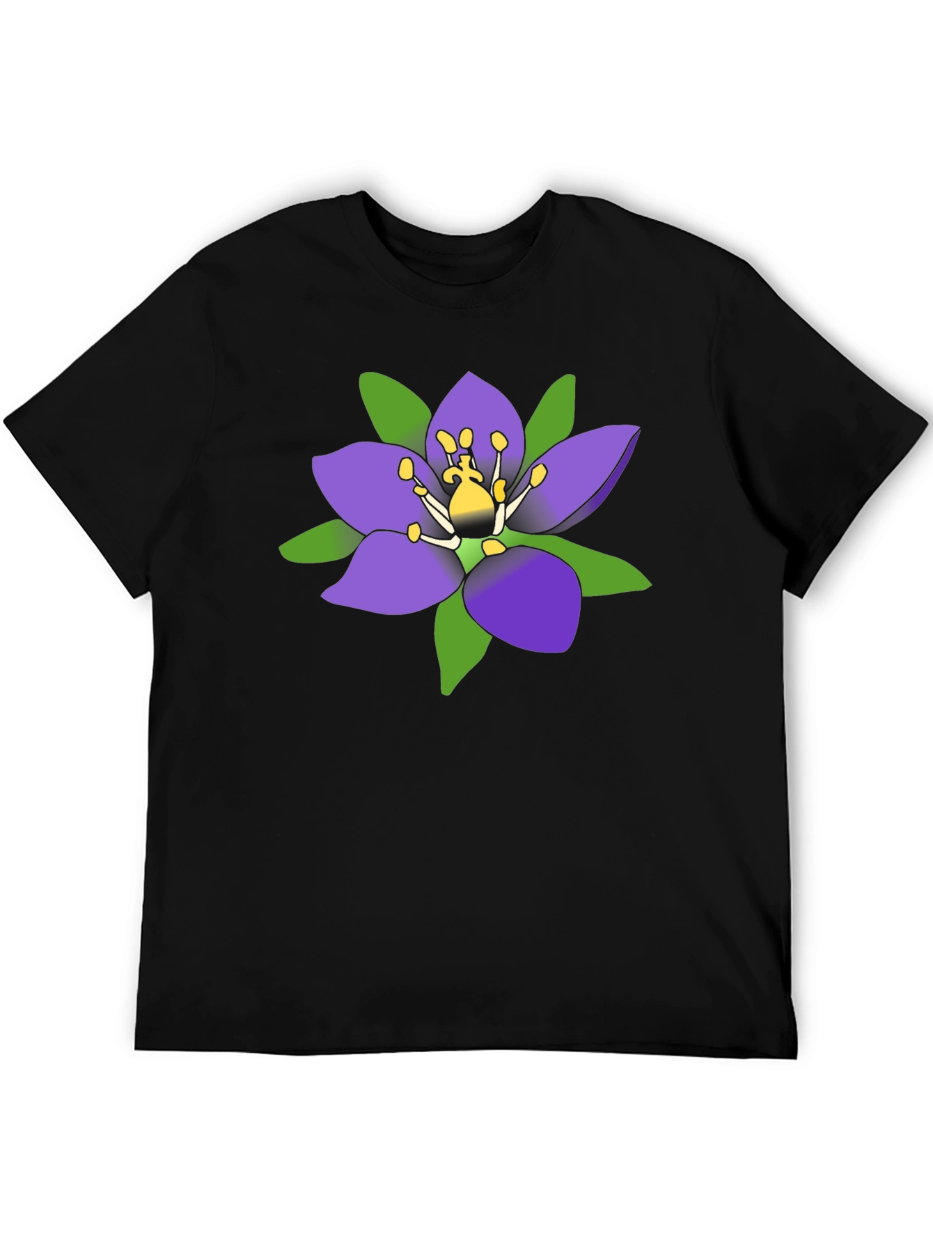 Floral T-Shirt - Purple Flower Graphic Tee