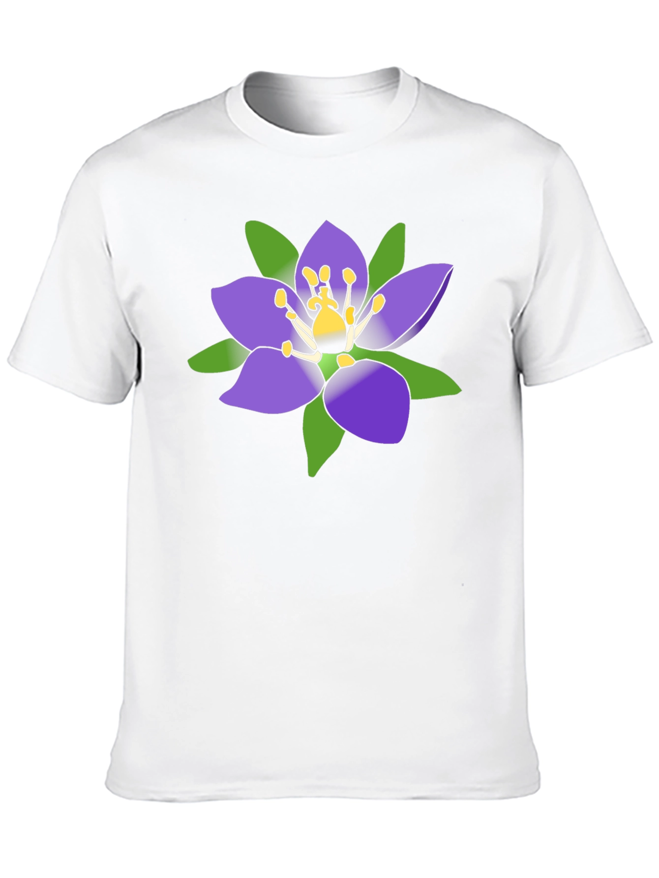 Floral T-Shirt - Purple Flower Graphic Tee