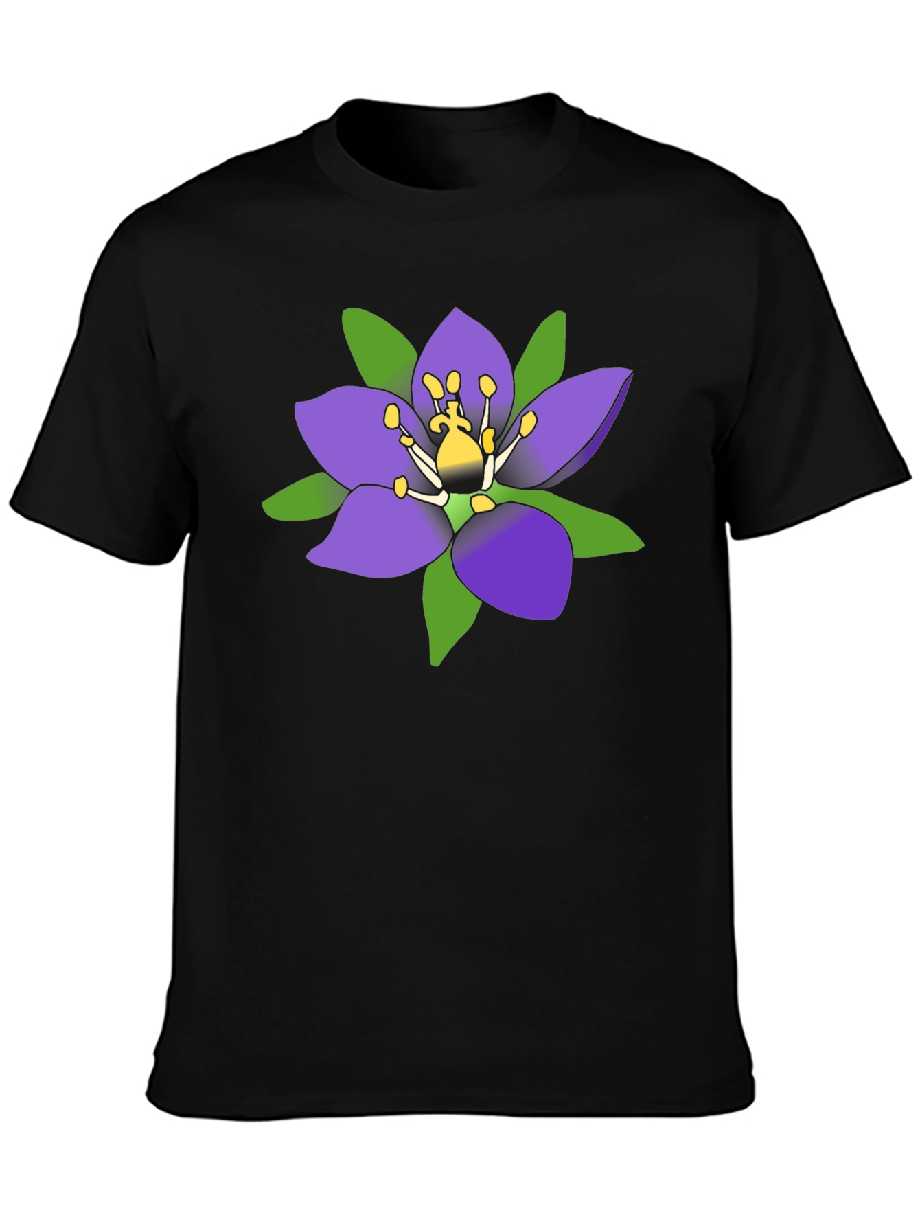 Floral T-Shirt - Purple Flower Graphic Tee