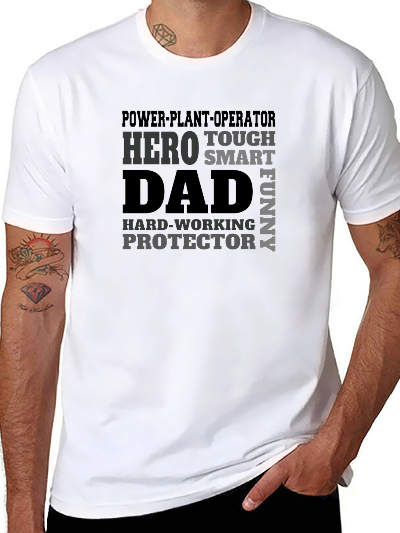 Power Plant Operator Dad Hero Graphic Tee