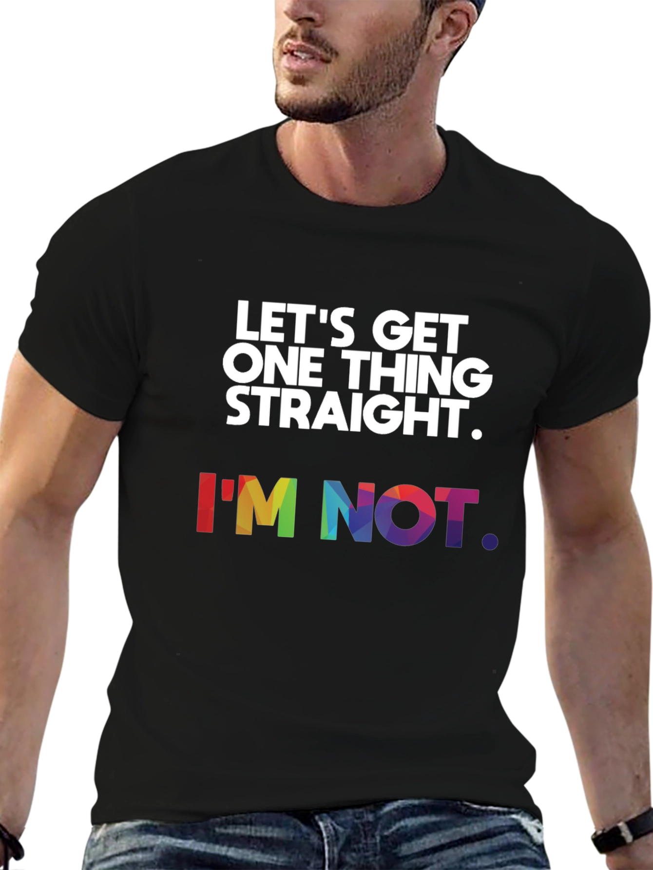 LGBT Pride T-Shirt: Lets Get One Thing Straight