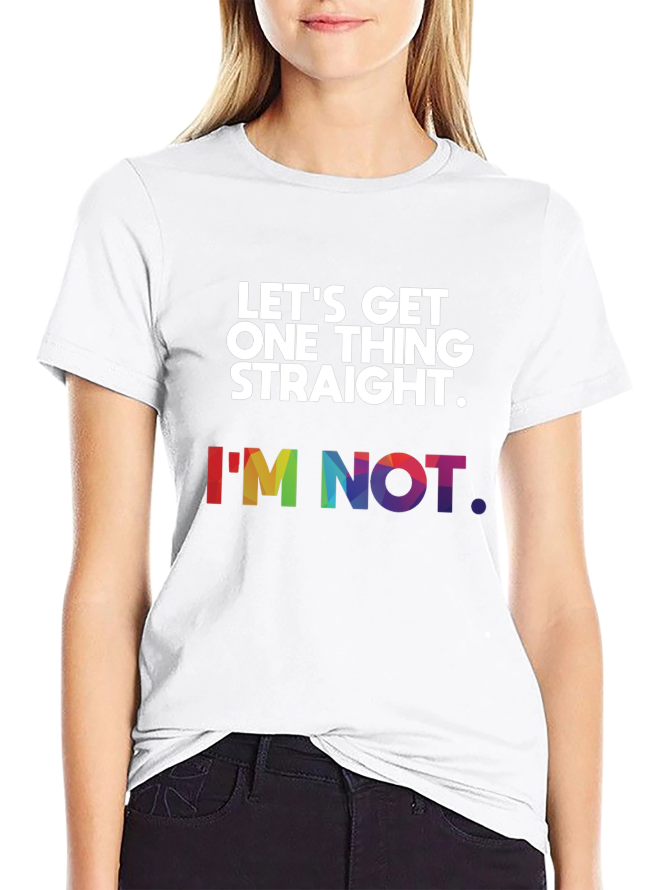 LGBT Pride T-Shirt: Lets Get One Thing Straight