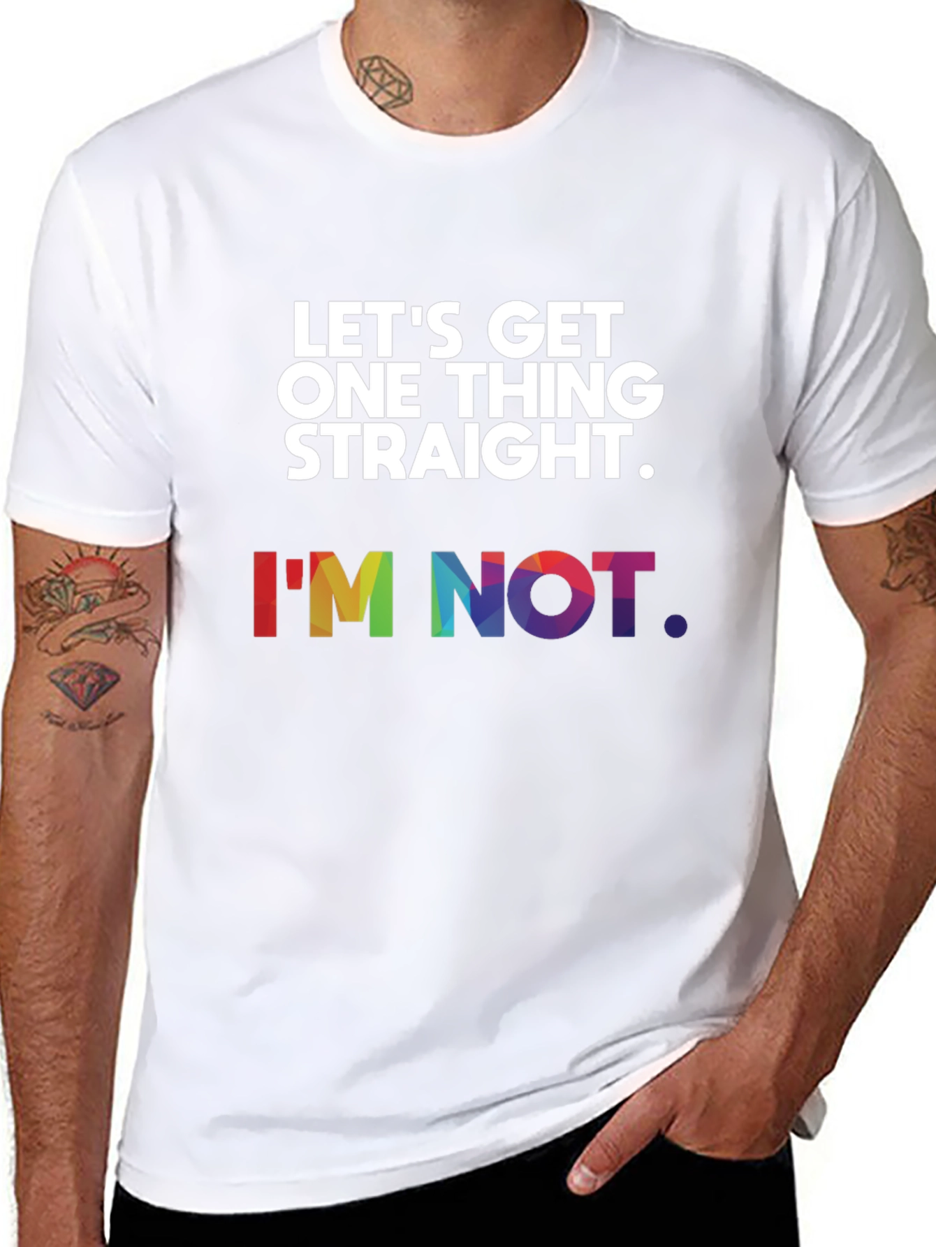 LGBT Pride T-Shirt: Lets Get One Thing Straight