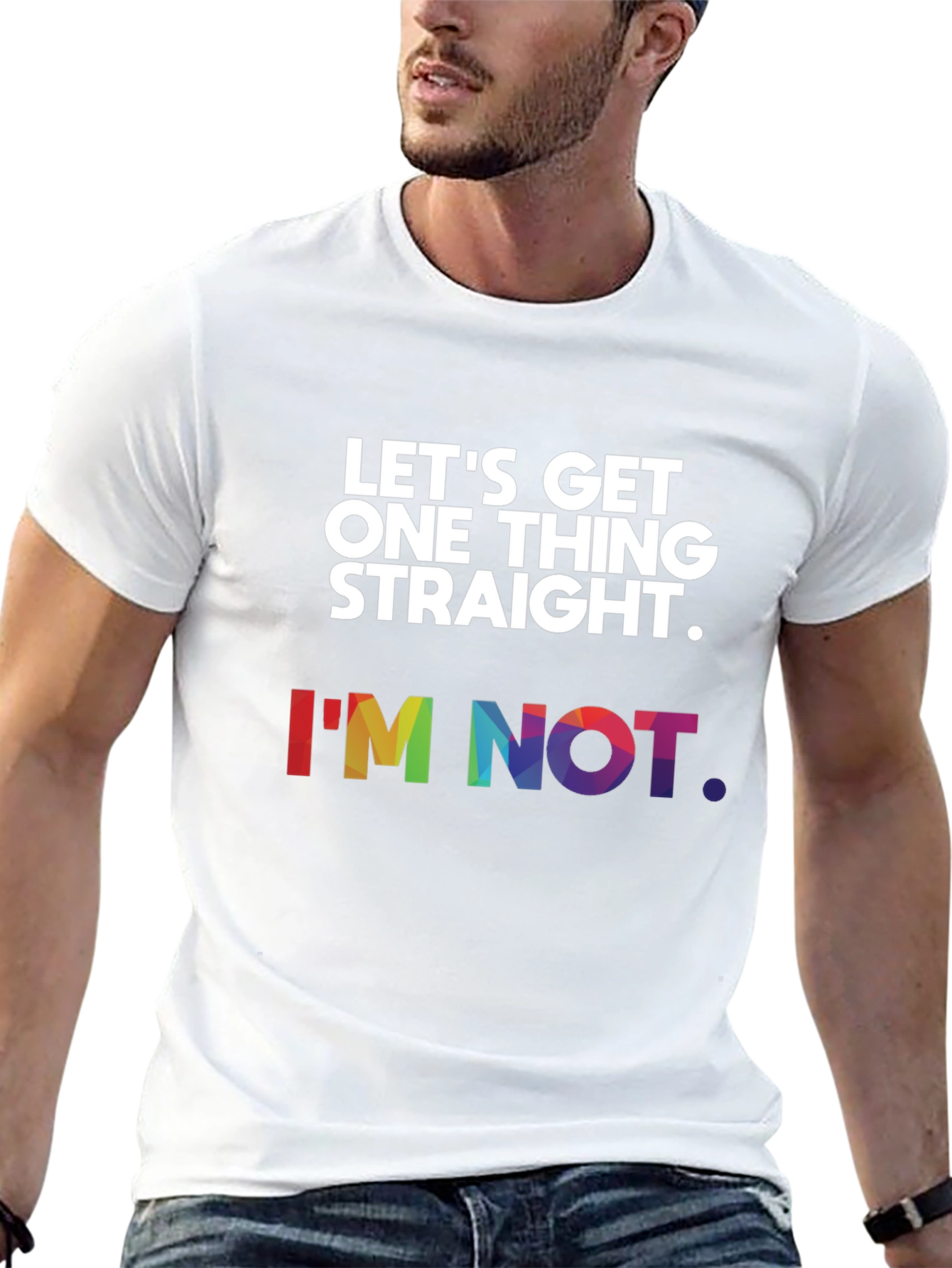 LGBT Pride T-Shirt: Lets Get One Thing Straight