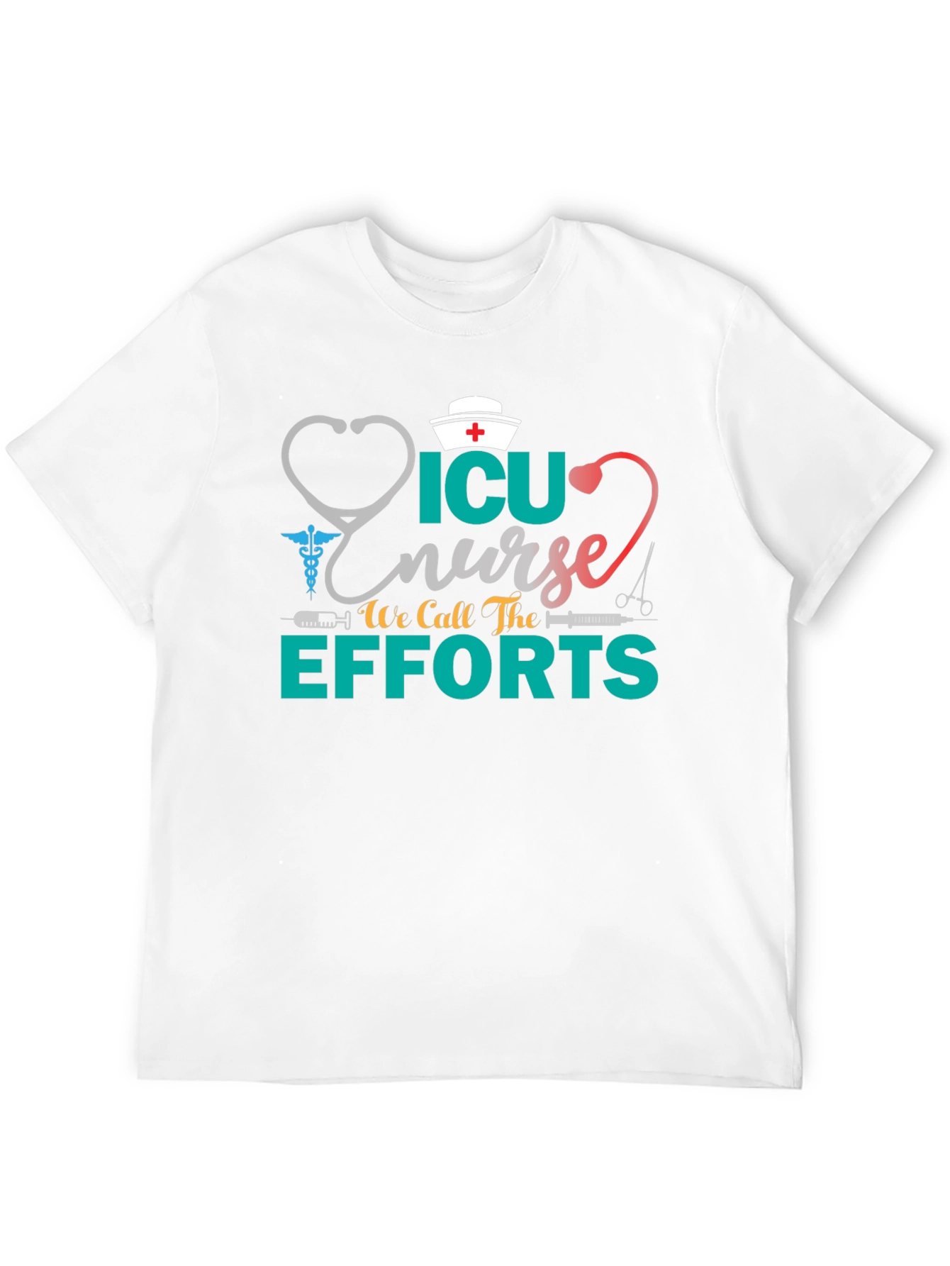 ICU Nurse Efforts Graphic Tee - Black