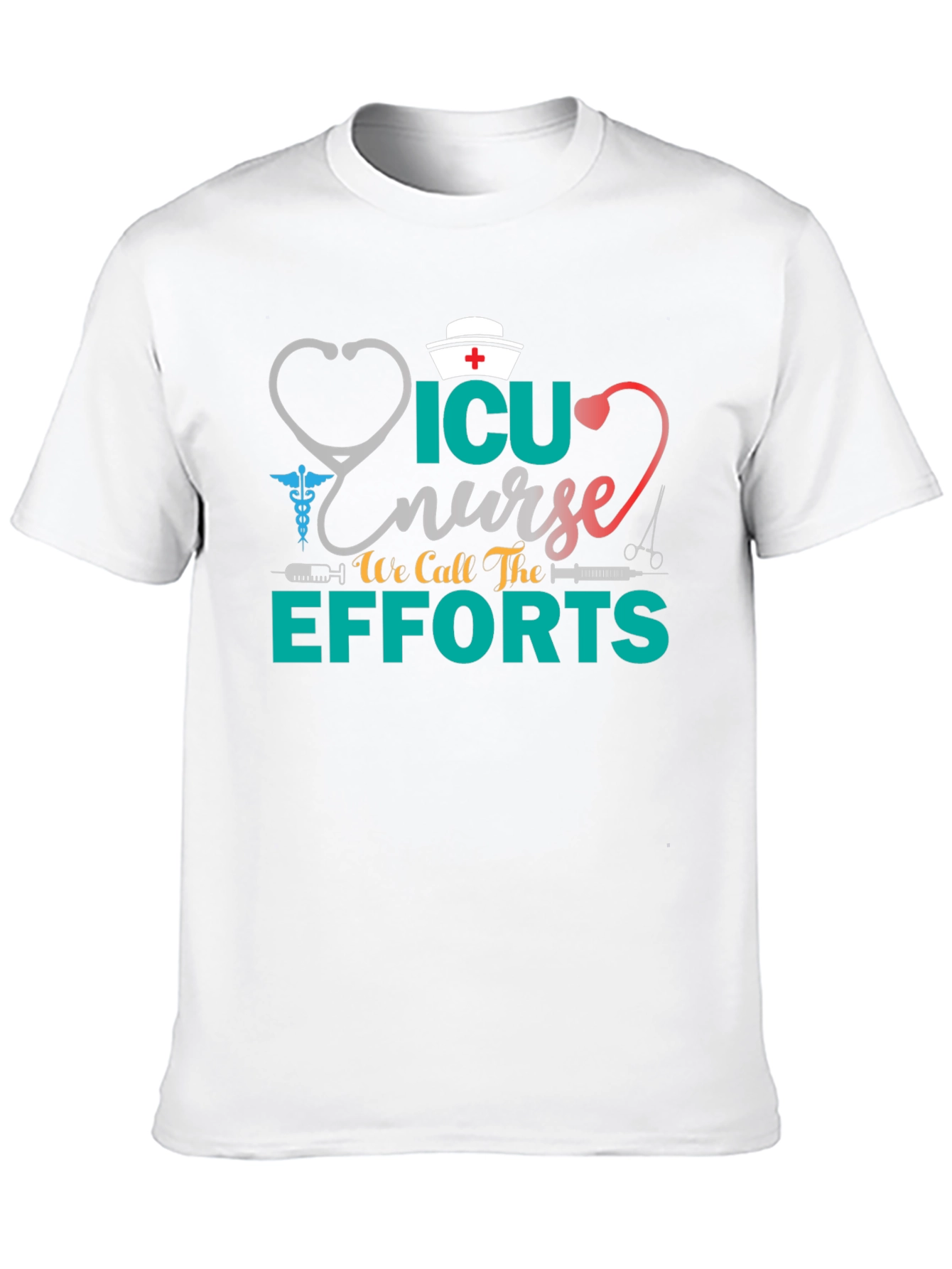 ICU Nurse Efforts Graphic Tee - Black