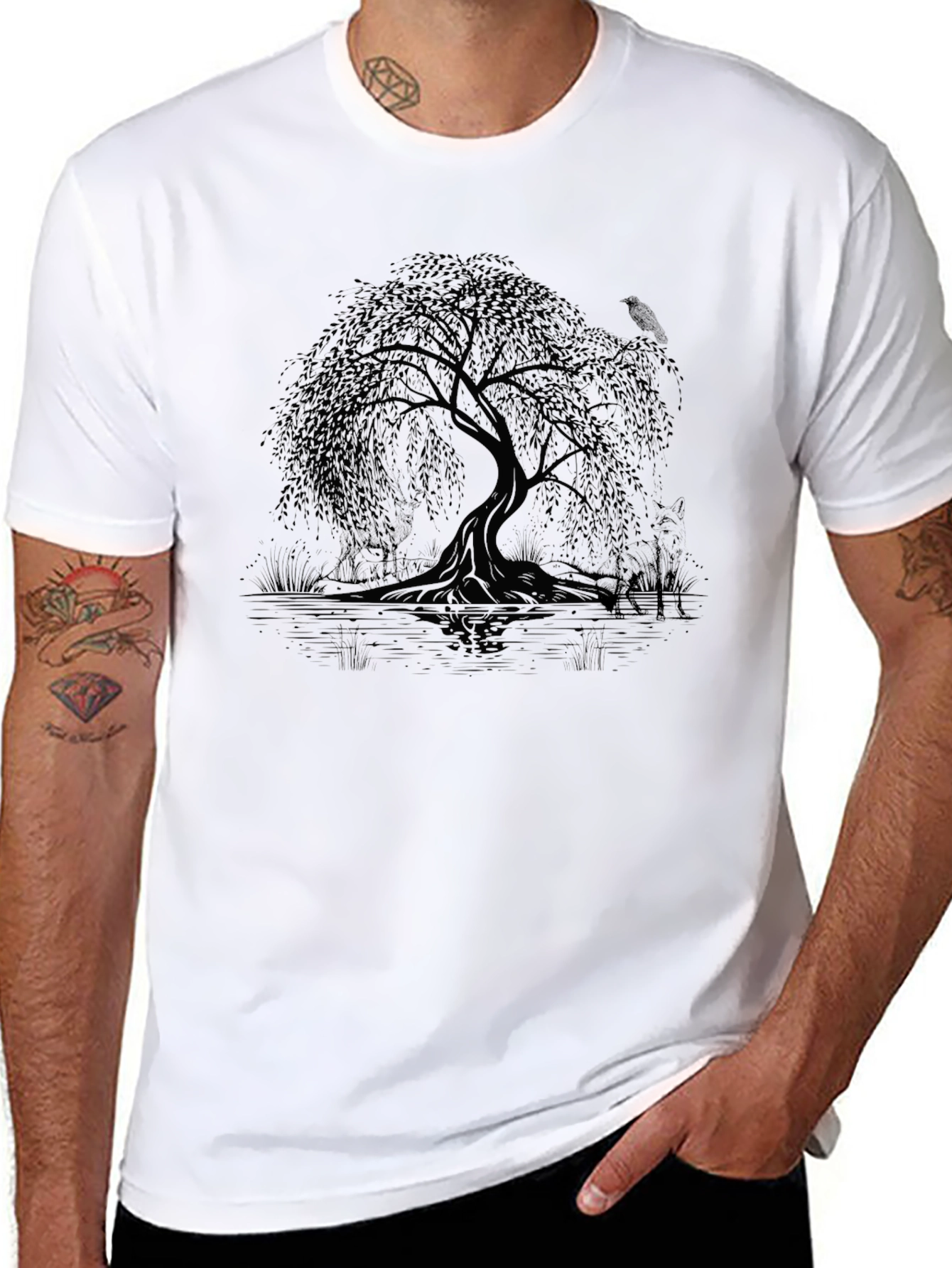 Willow Tree Graphic Tee - Black