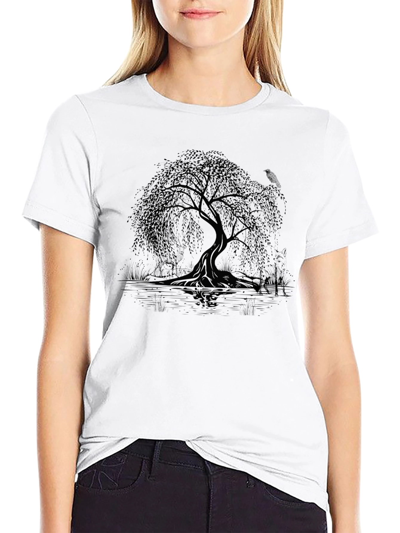 Willow Tree Graphic Tee - Black