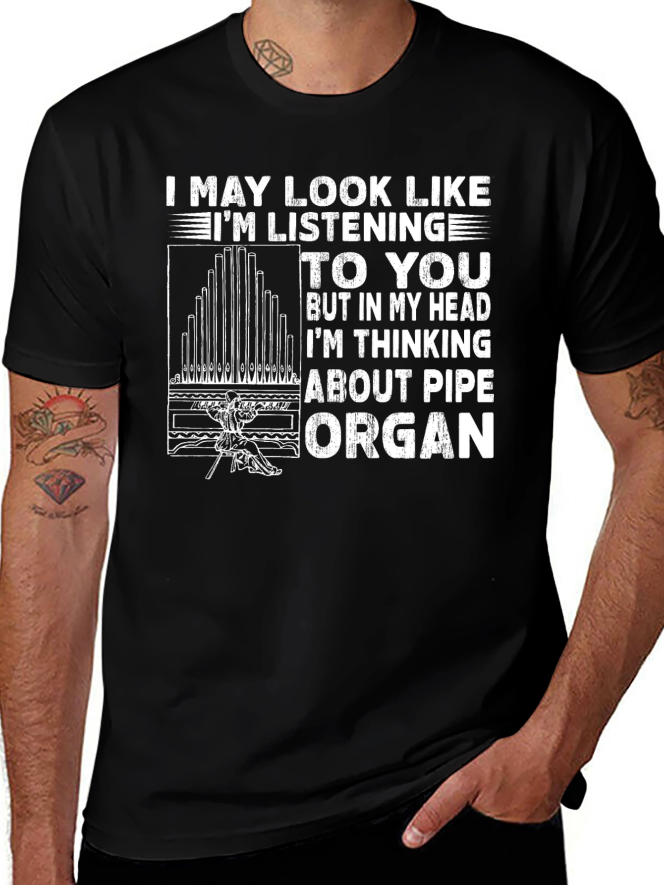 Pipe Organ T-Shirt Funny Musician Tee