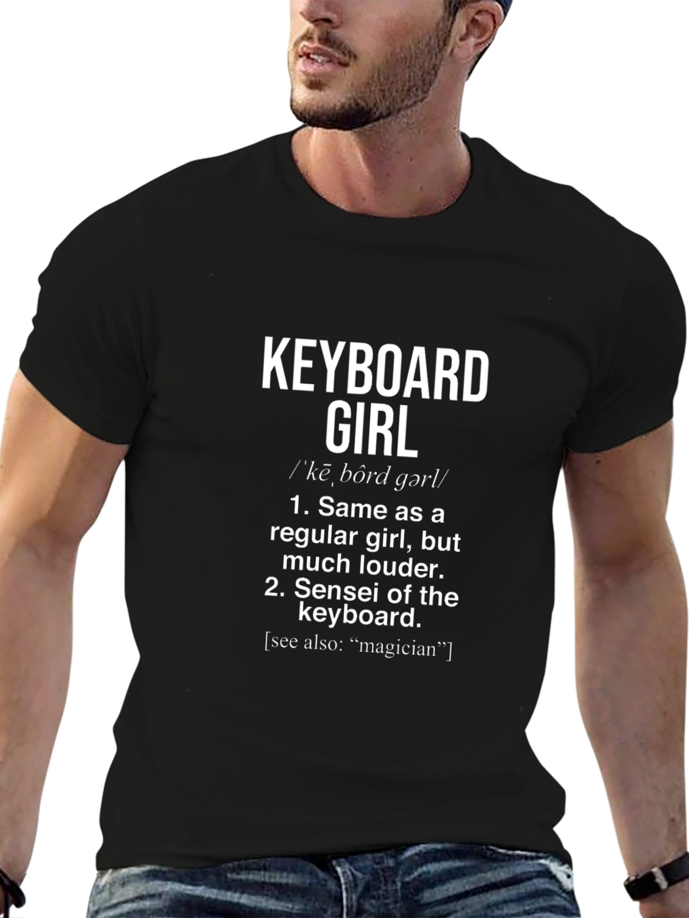 Keyboard Girl T-Shirt - Musician Novelty Tee