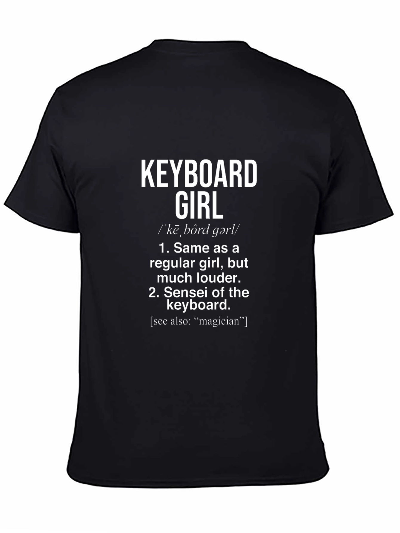 Keyboard Girl T-Shirt - Musician Novelty Tee