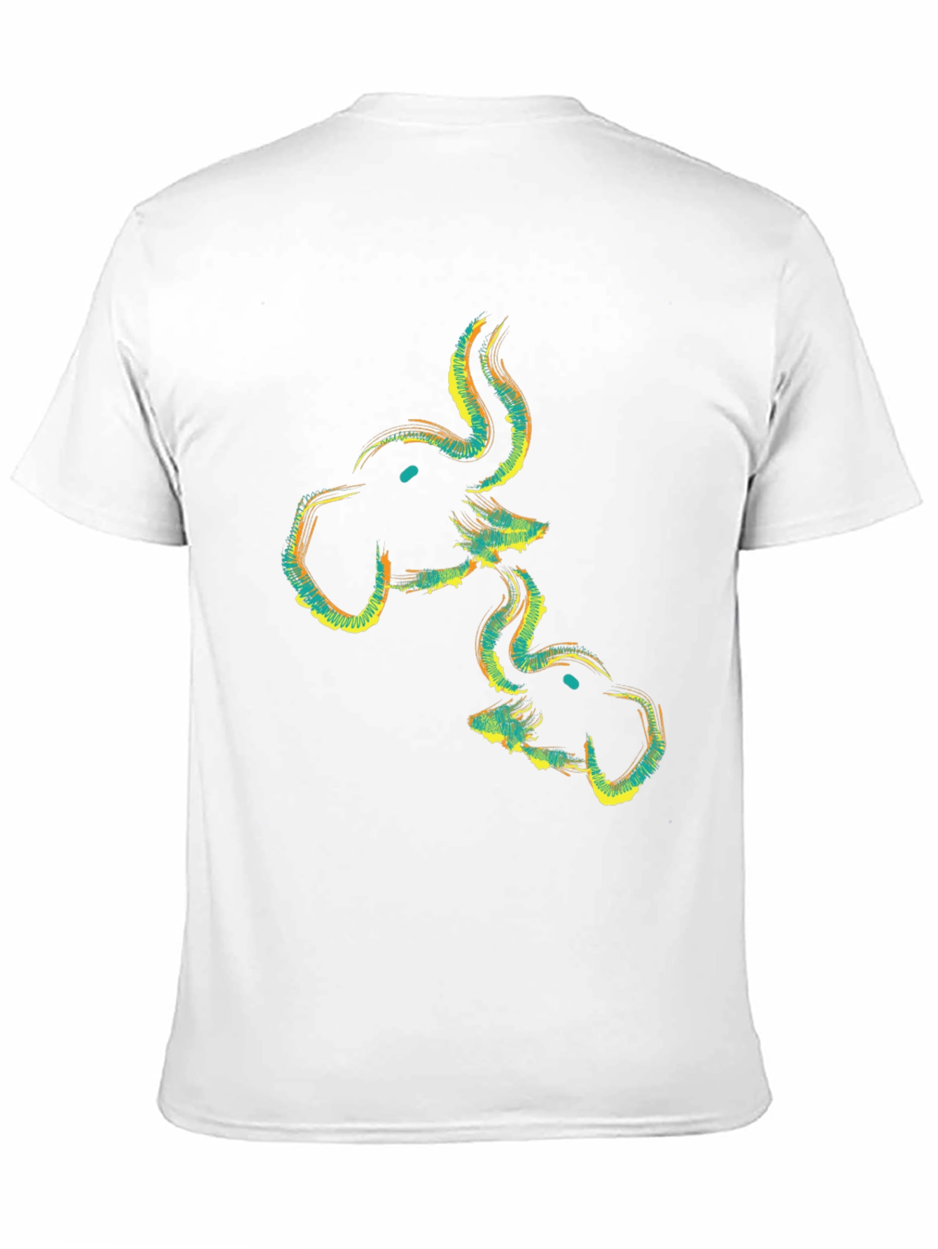 Abstract Elephant Graphic Black T-Shirt