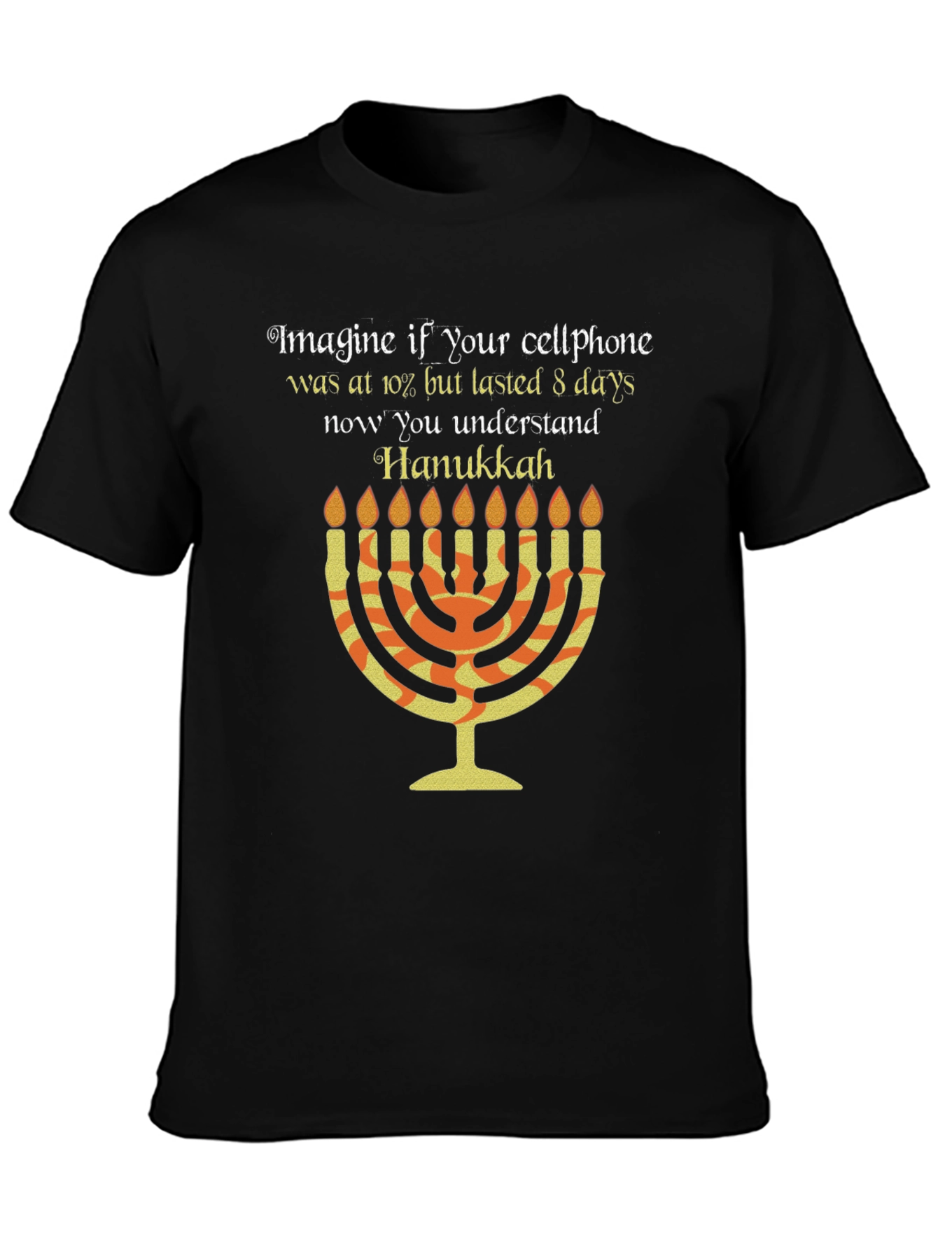 Hanukkah Cellphone T-Shirt: Festive Holiday Tee