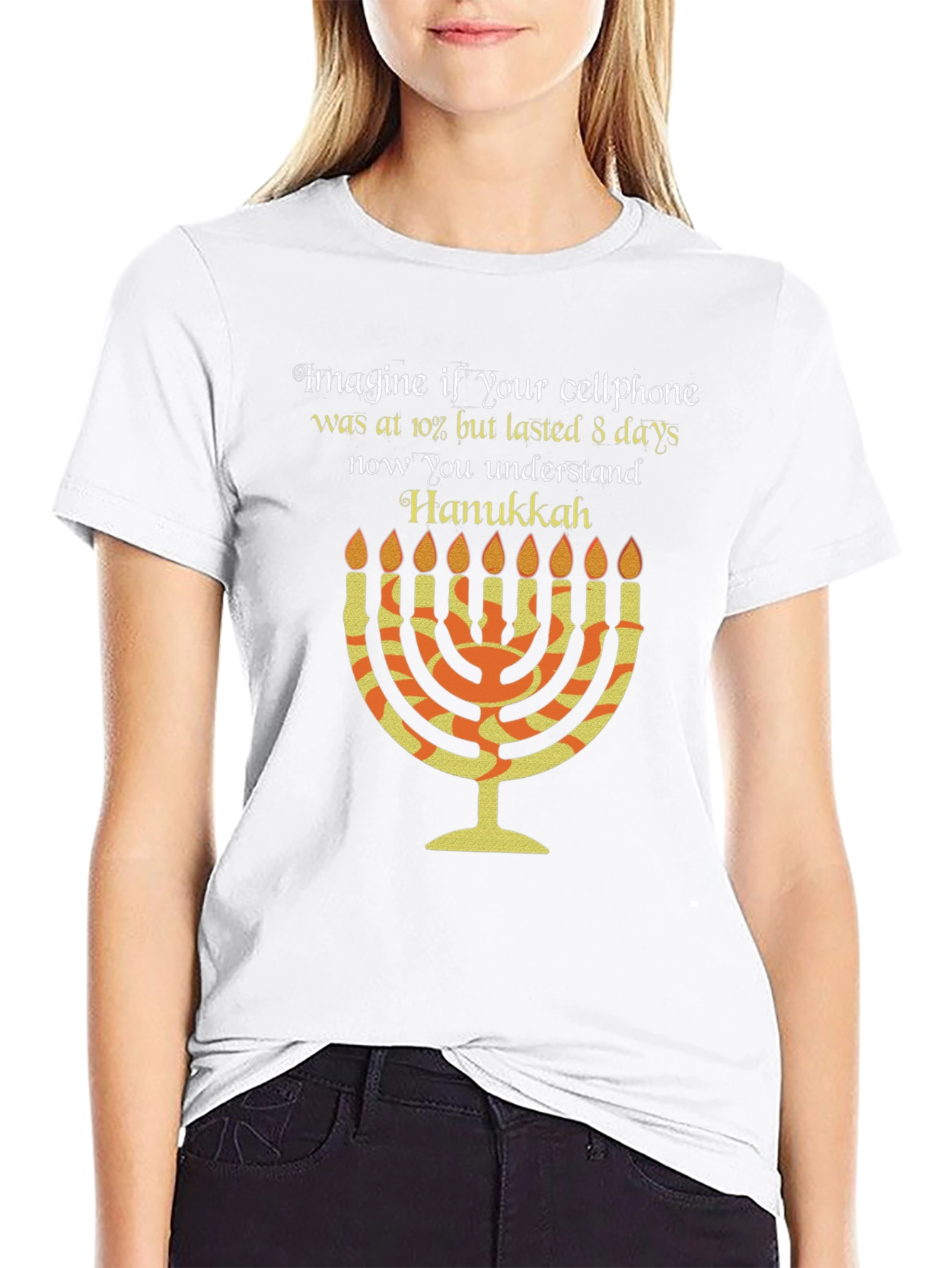 Hanukkah Cellphone T-Shirt: Festive Holiday Tee