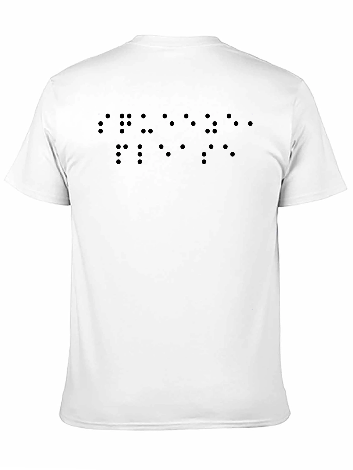 Black Braille Graphic T-Shirt - Unisex Casual Wear
