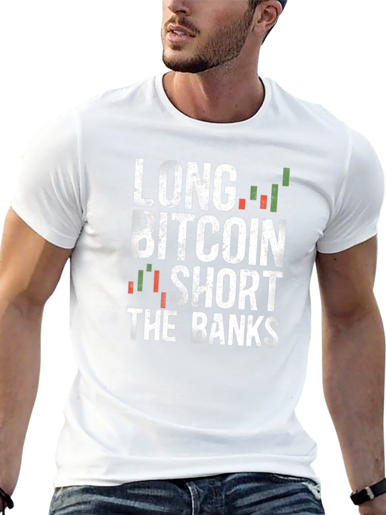 Long Bitcoin Short The Banks Graphic T-Shirt
