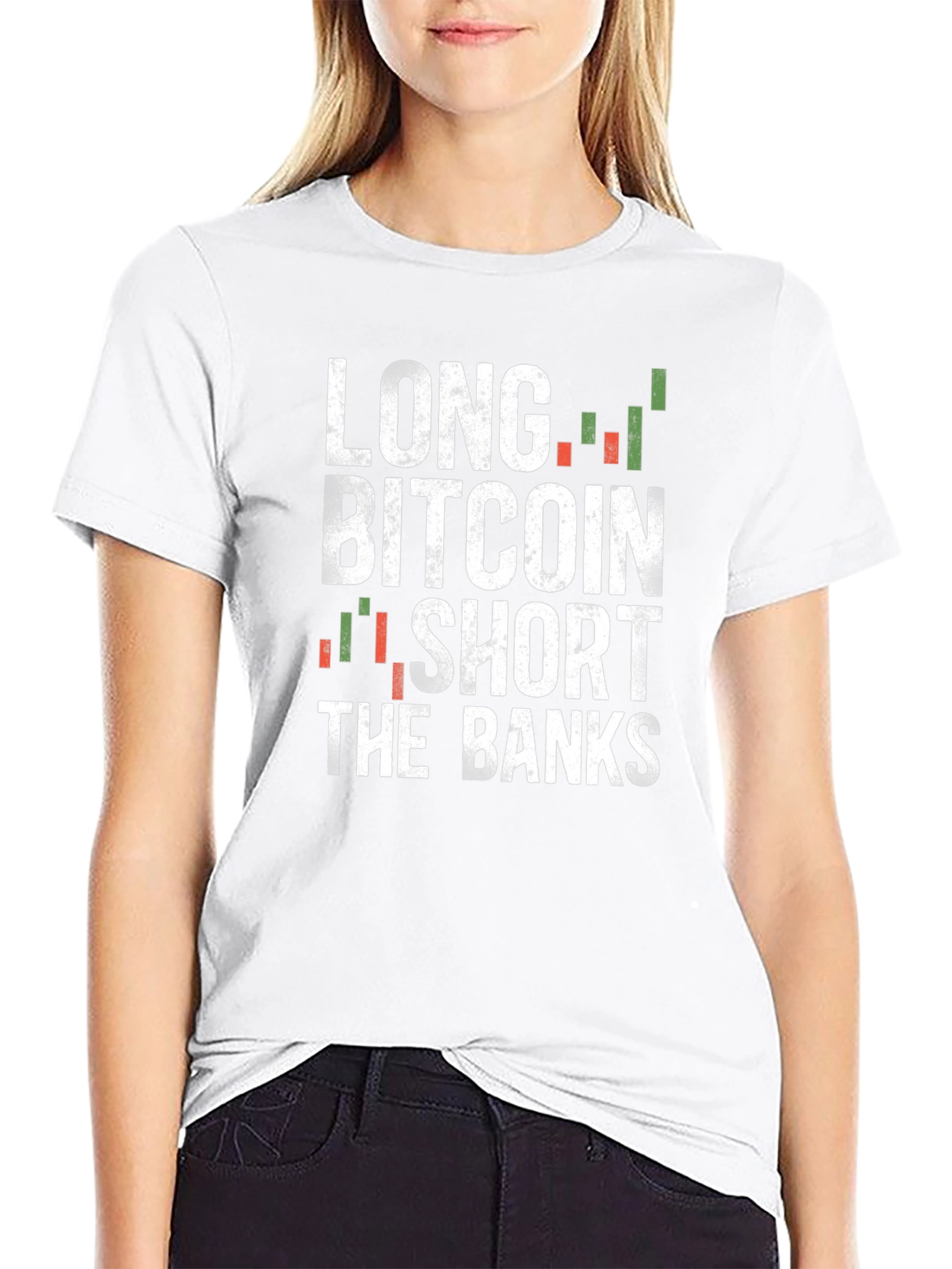 Long Bitcoin Short The Banks Graphic T-Shirt
