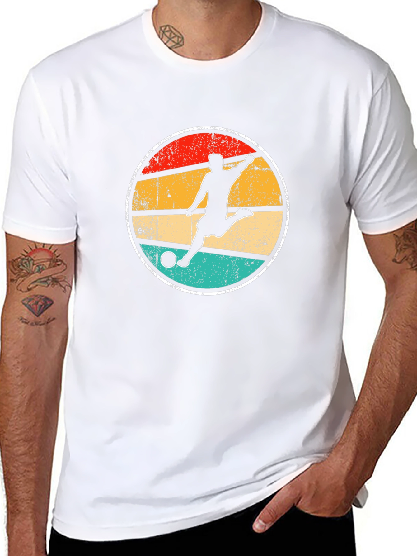 Retro Soccer Player Graphic Tee