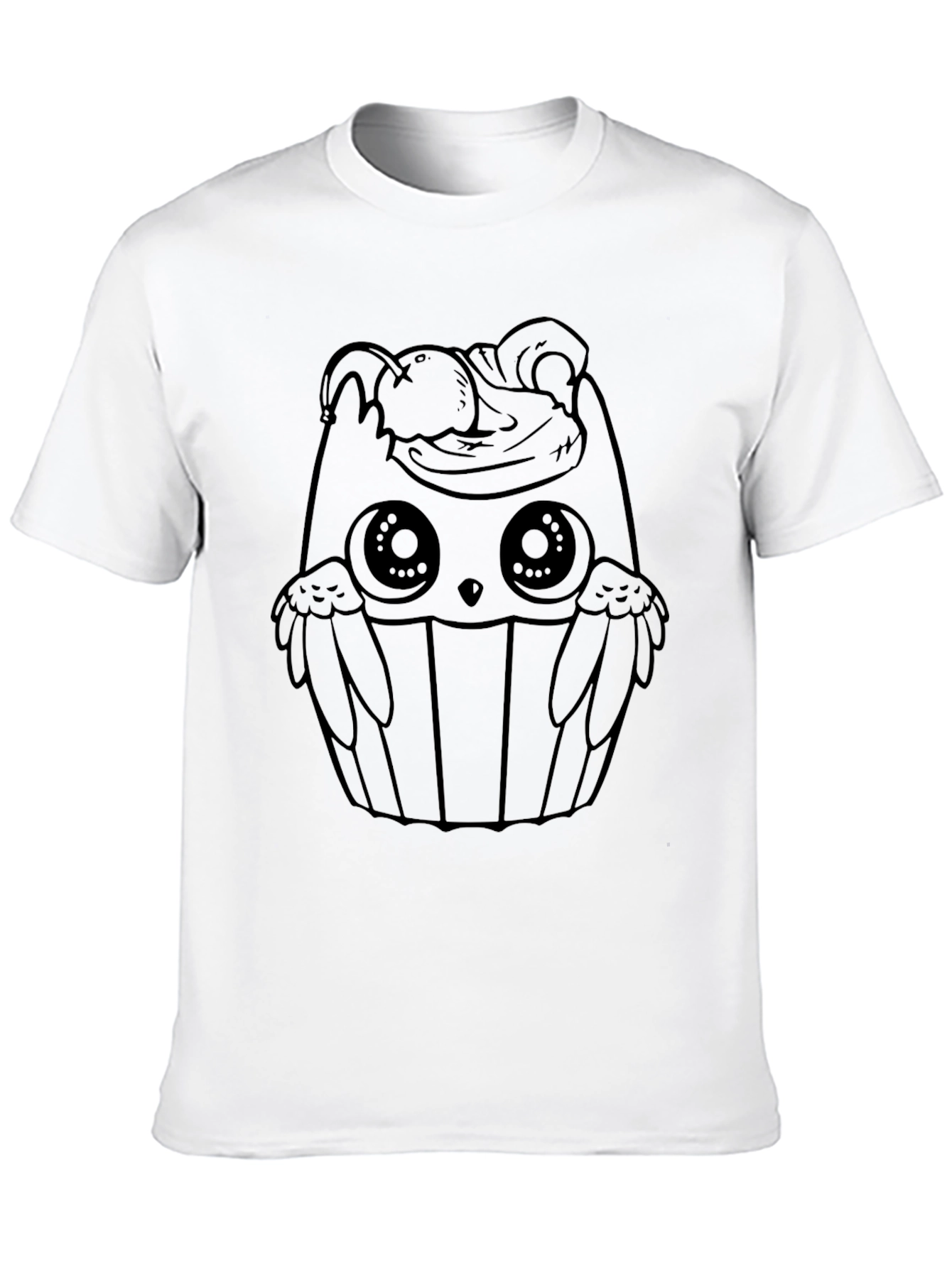 Cupcake Owl T-Shirt - Black Graphic Tee