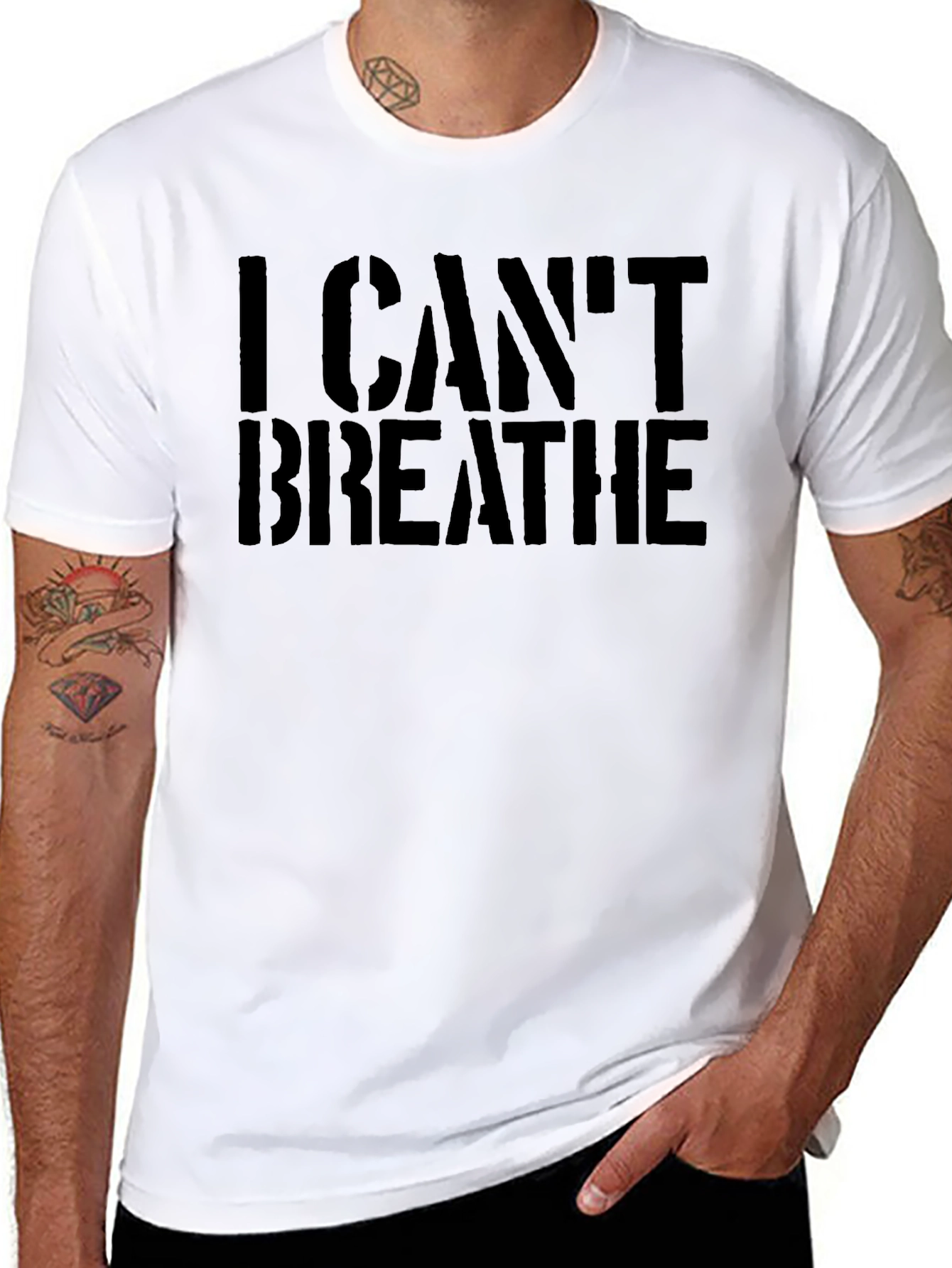 I Cant Breathe Black Graphic Tee