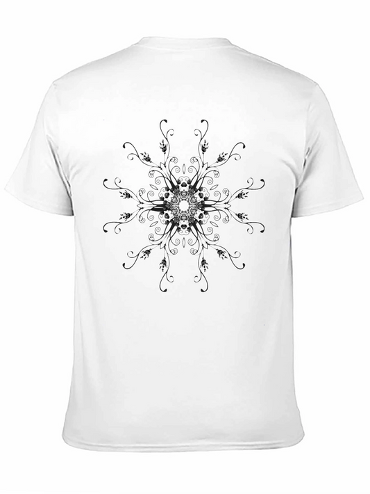 Black Mandala Graphic Tee for Men