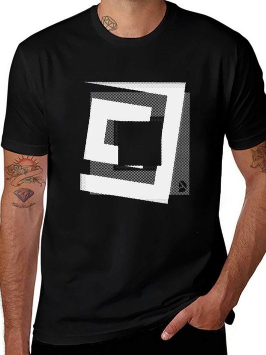 Abstract Graphic Black T-Shirt - Modern Art Tee