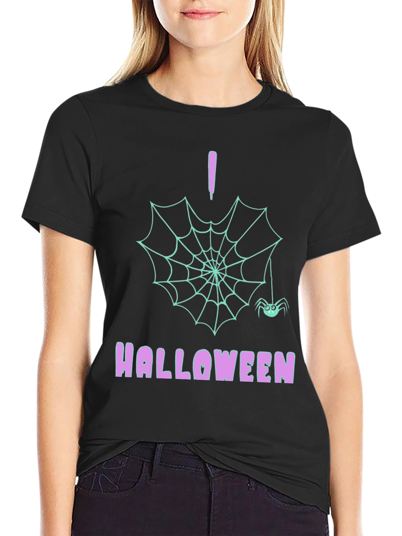 Halloween Spider Web T-Shirt