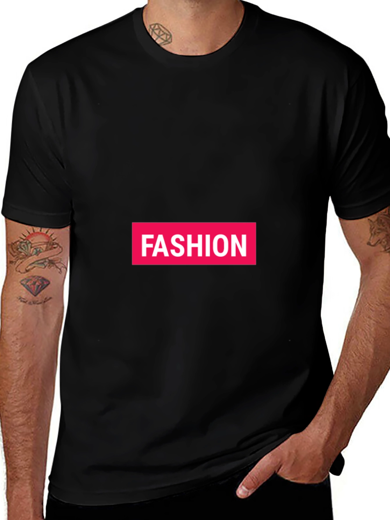 Mens Black Fashion Tee