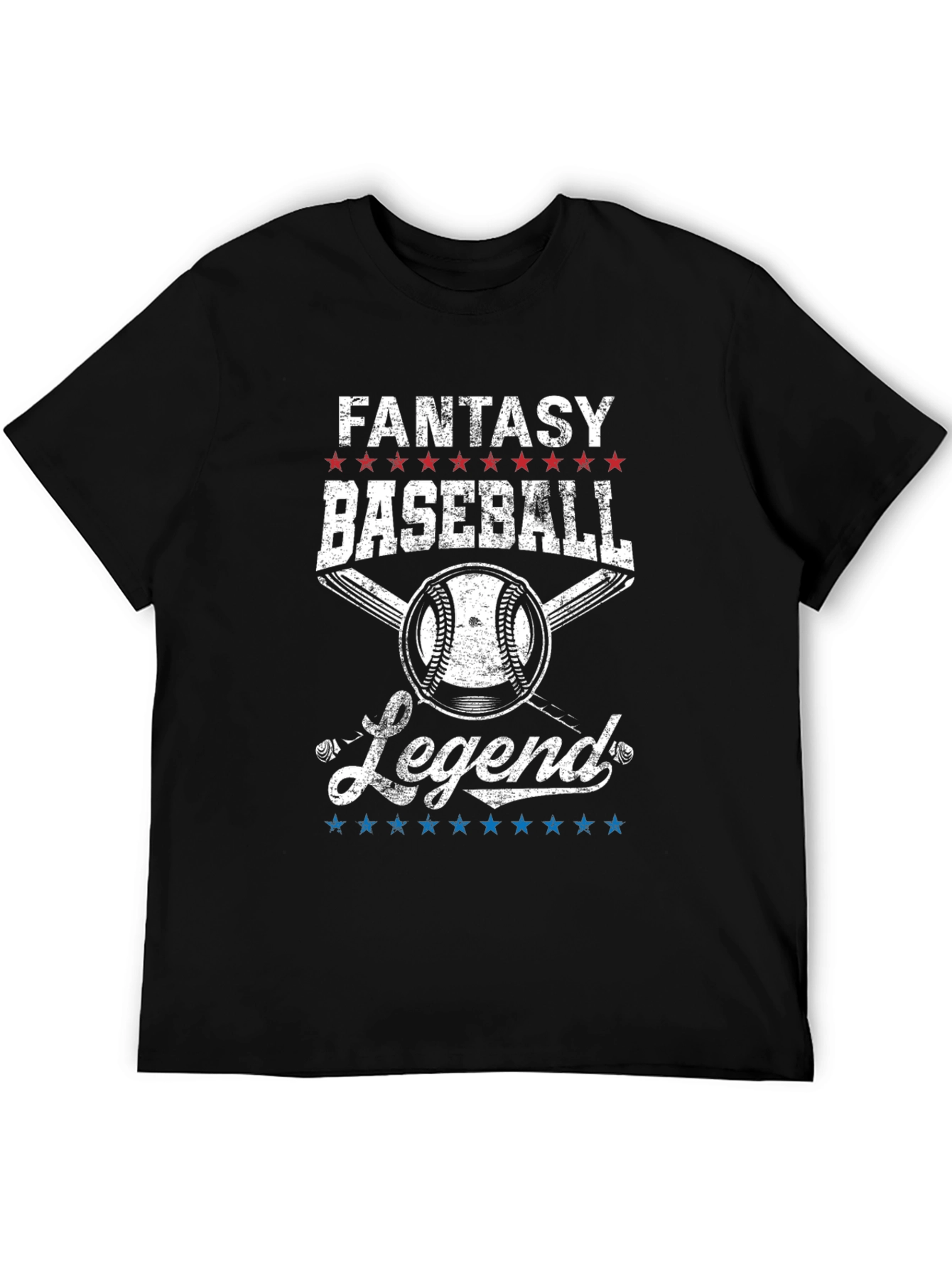 Fantasy Baseball Legend T-Shirt - Black Cotton Tee