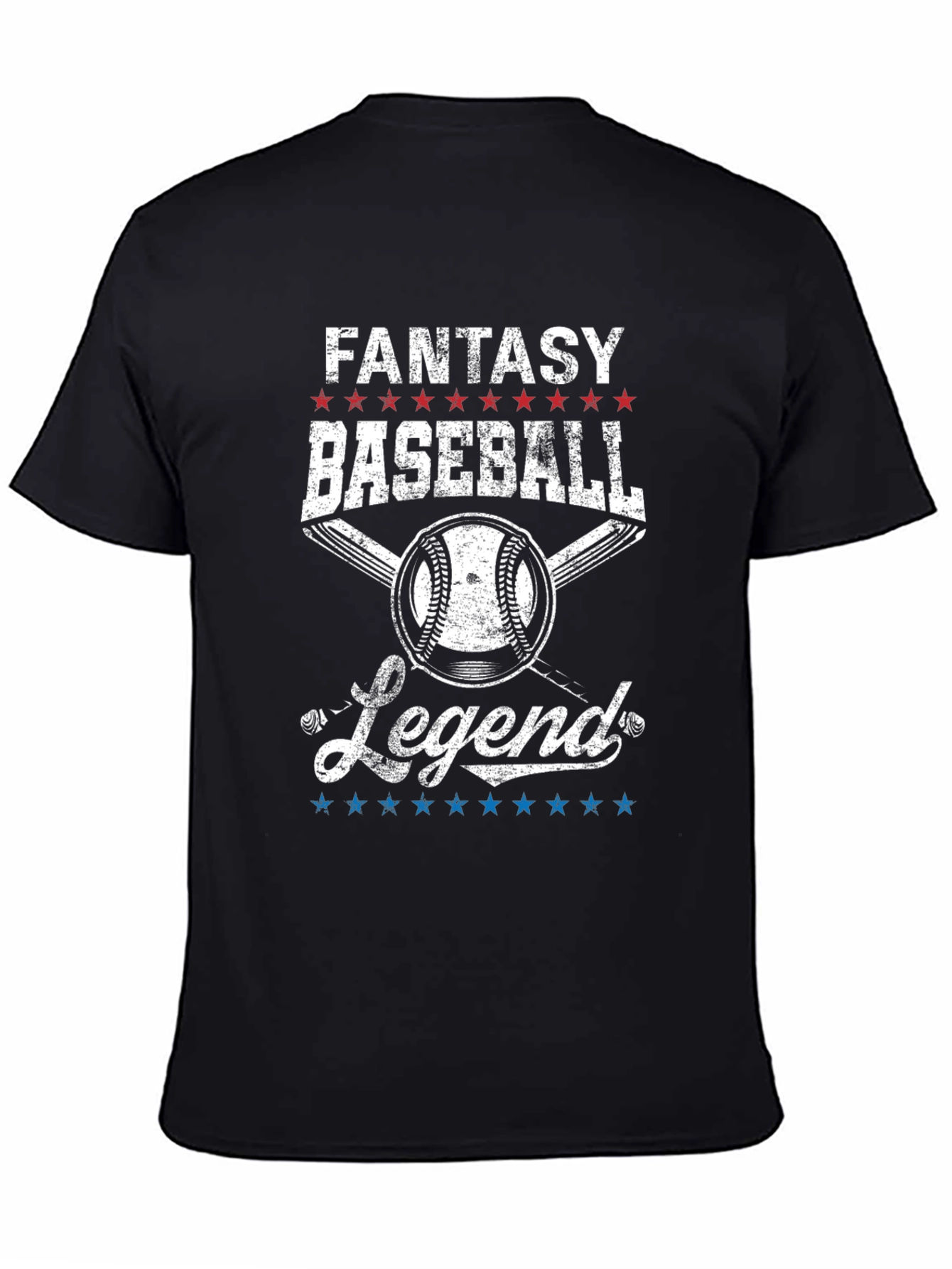 Fantasy Baseball Legend T-Shirt - Black Cotton Tee