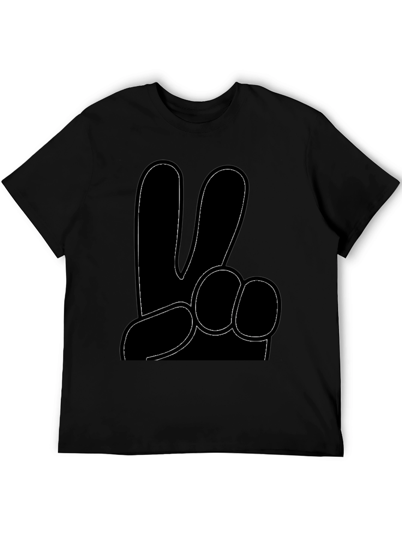 Peace Hand Gesture Graphic T-Shirt