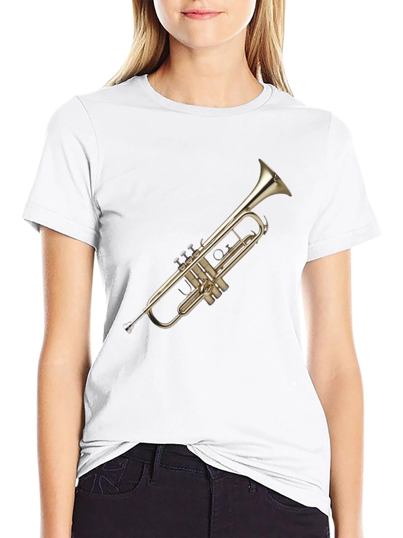 Trumpet Graphic Tee - Black Cotton Blend
