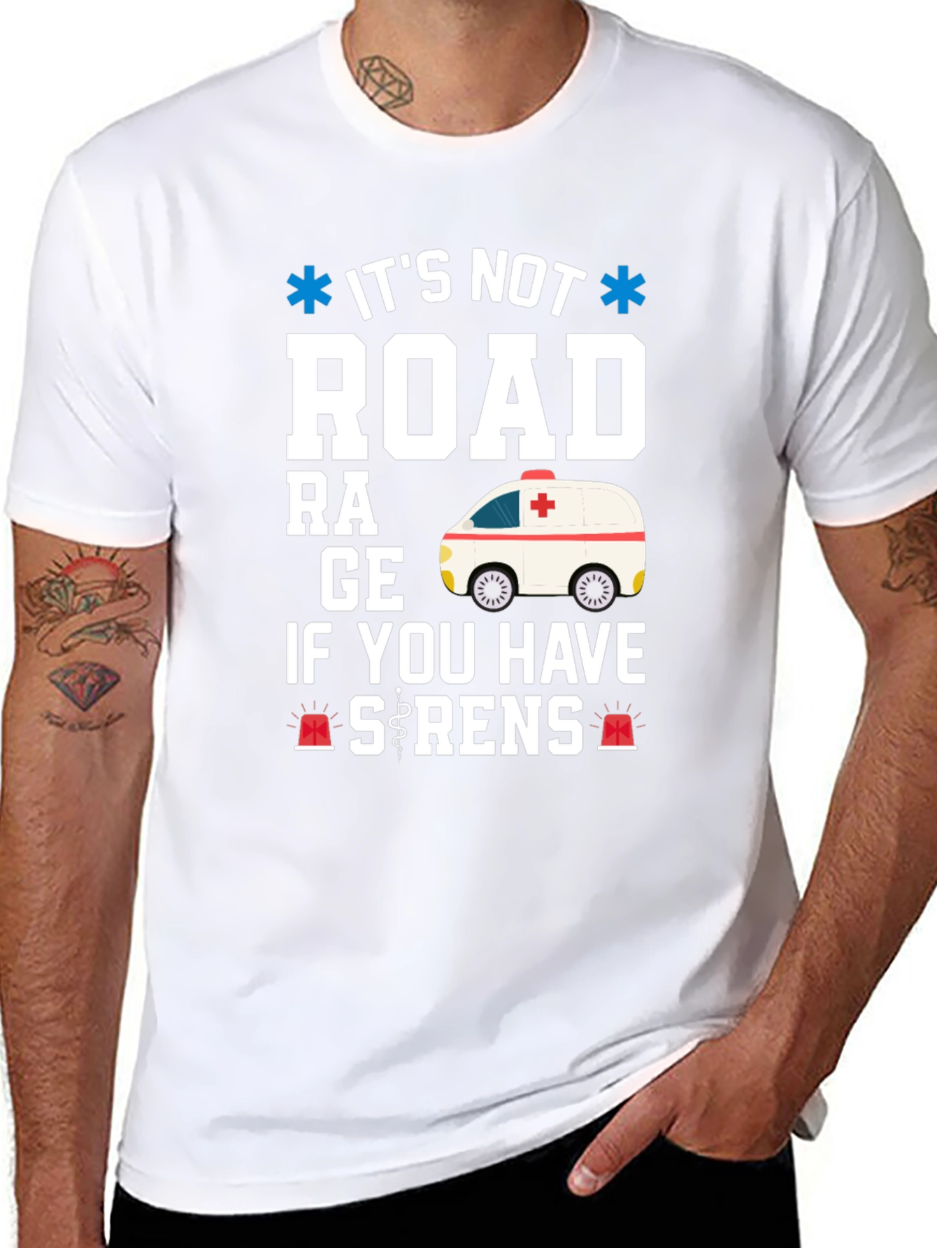 Funny EMS Ambulance T-Shirt - Its Not Road Rage