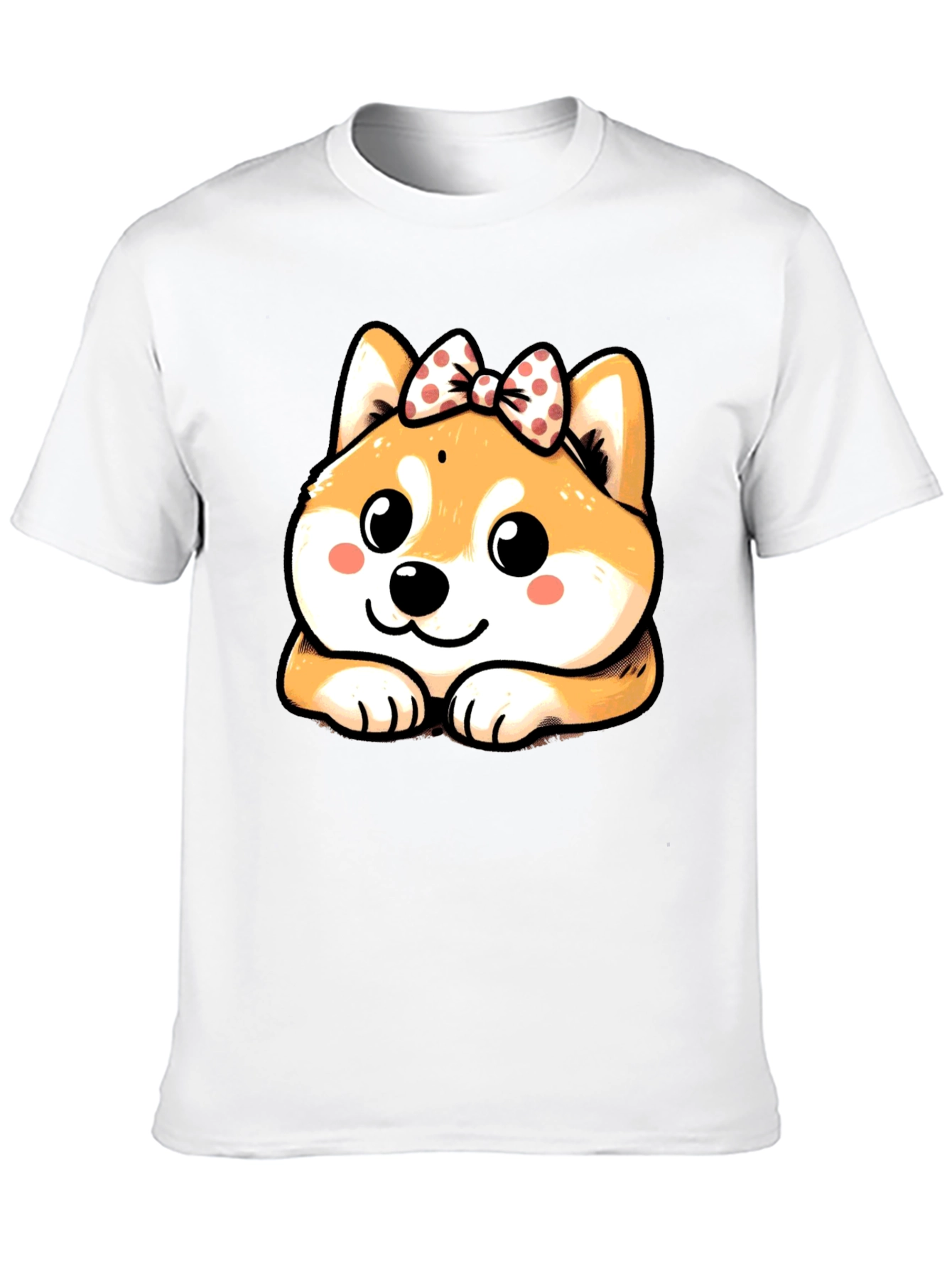Cute Shiba Inu Bow T-Shirt