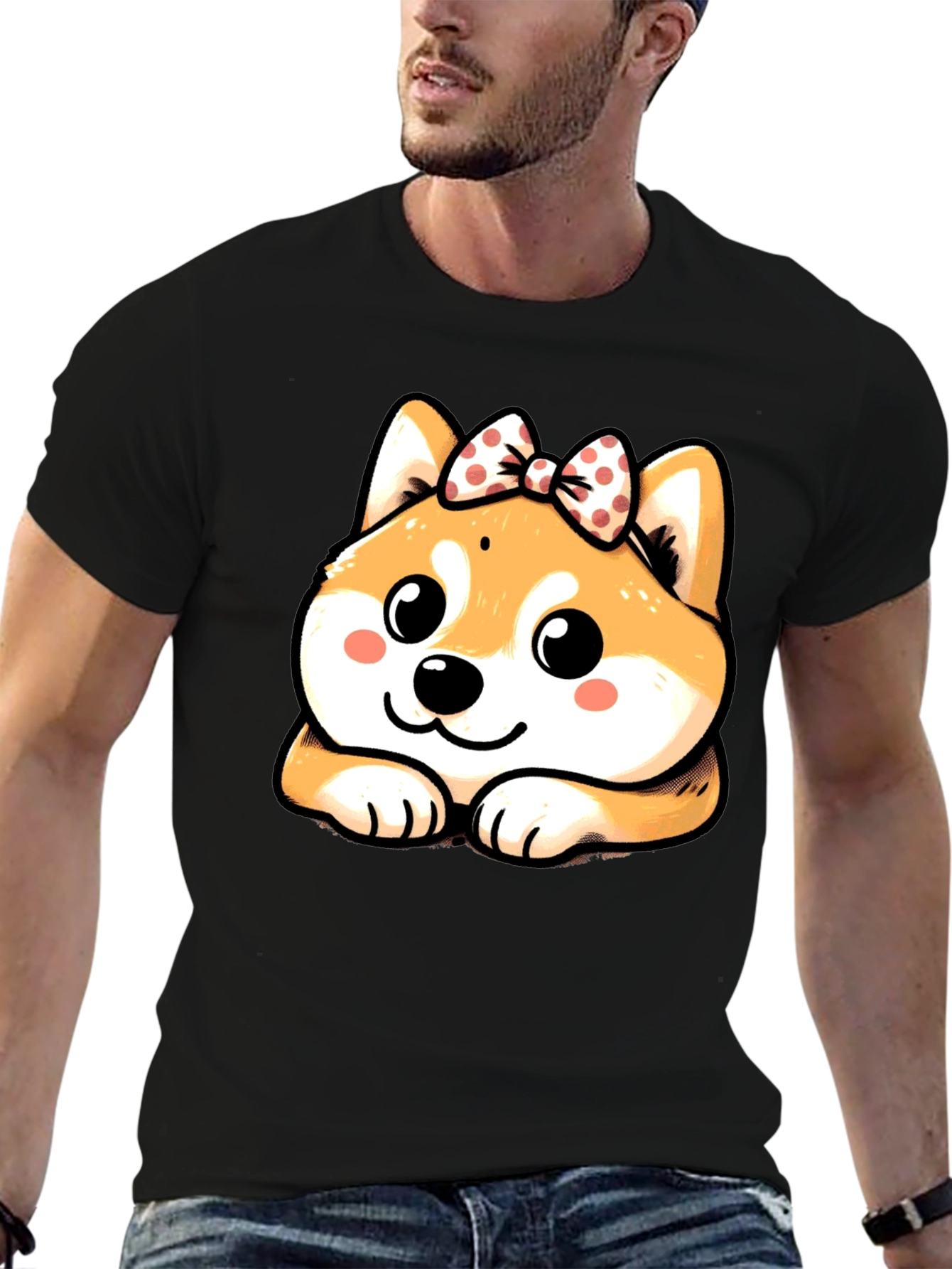 Cute Shiba Inu Bow T-Shirt