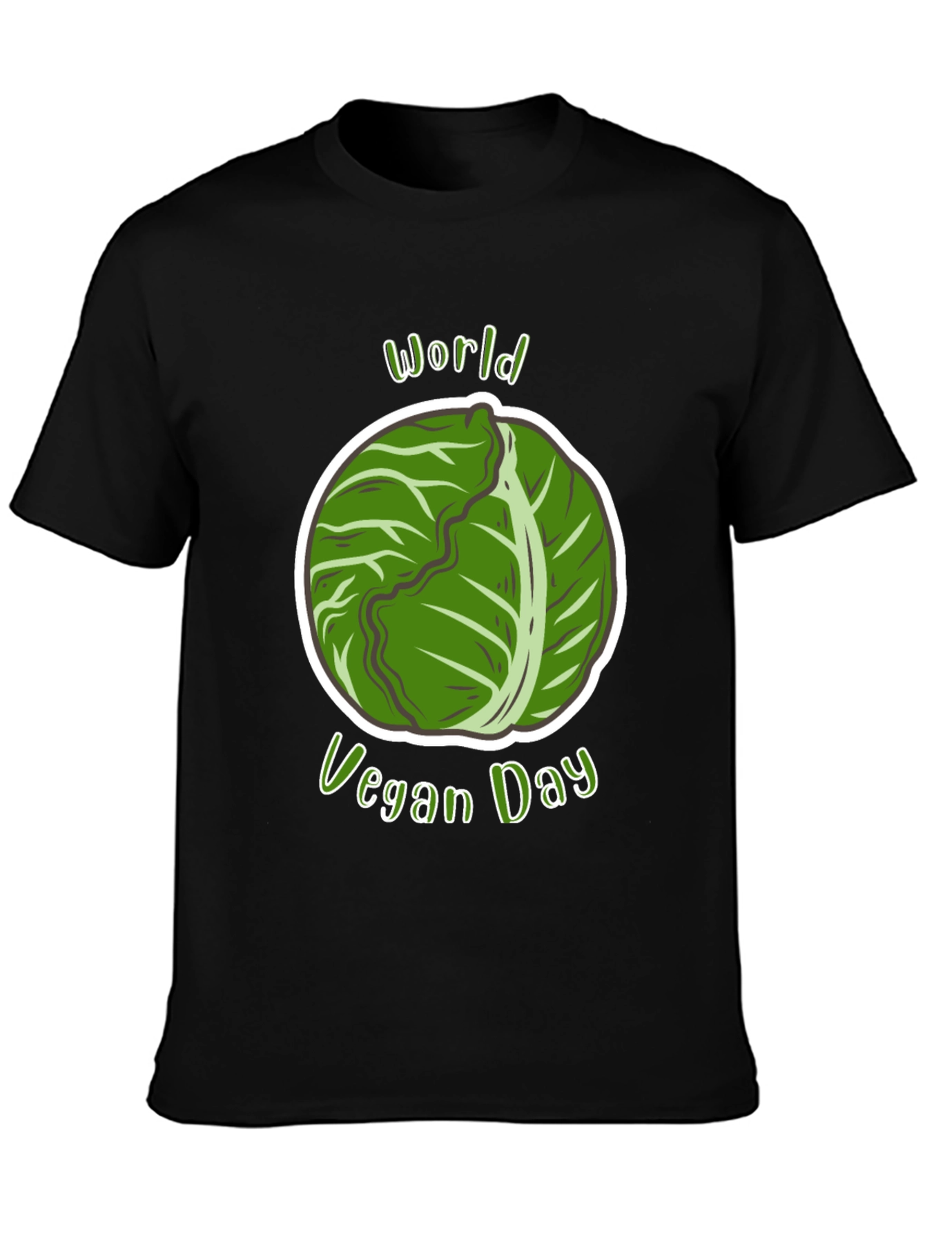 World Vegan Day T-Shirt - Cabbage Design