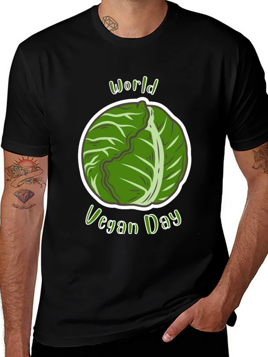 World Vegan Day T-Shirt - Cabbage Design