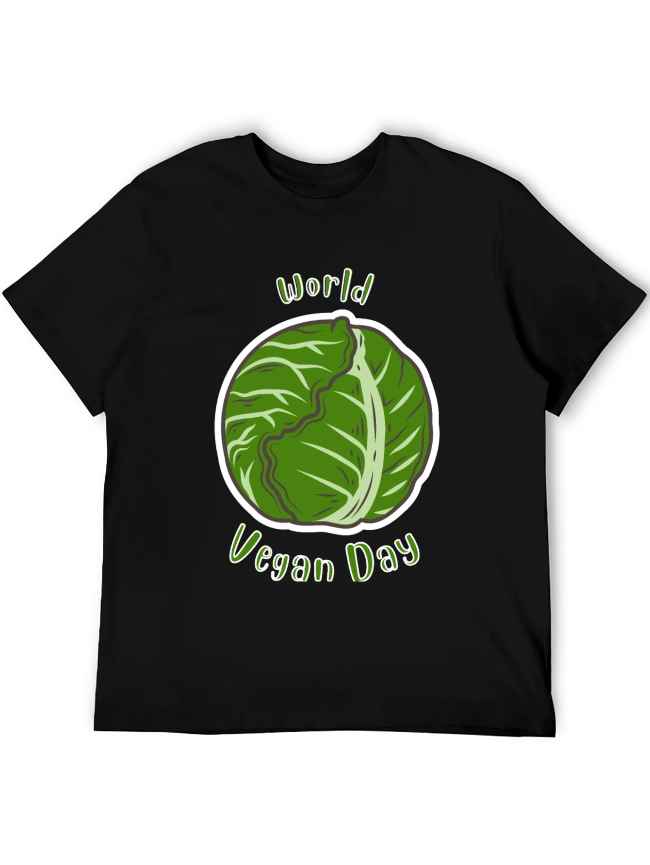 World Vegan Day T-Shirt - Cabbage Design