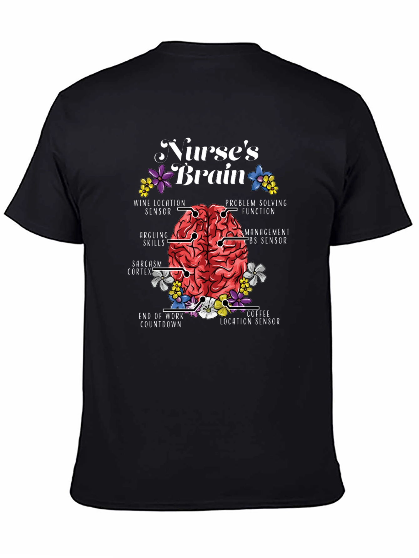Nurses Brain T-Shirt - Funny Anatomy Tee
