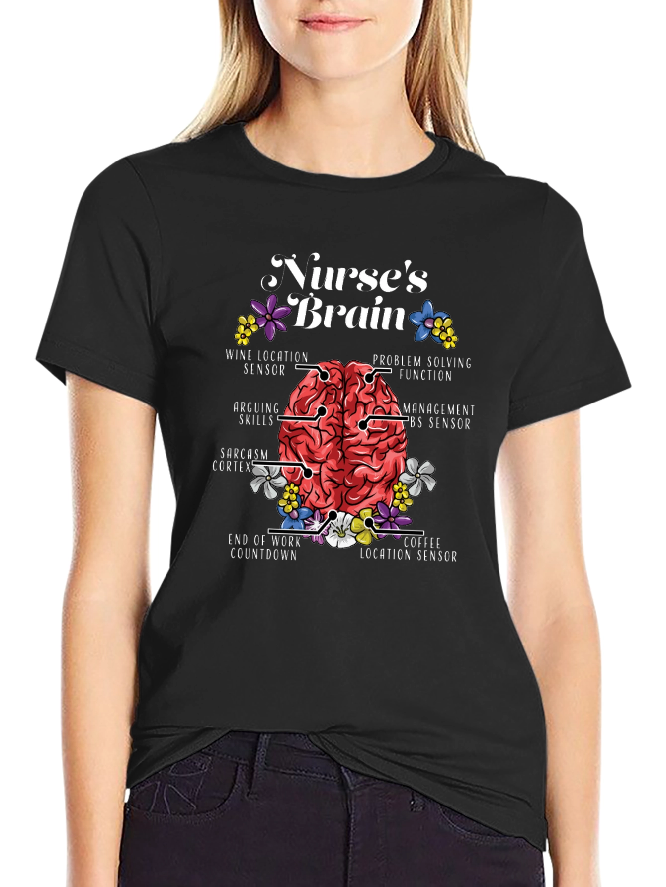 Nurses Brain T-Shirt - Funny Anatomy Tee