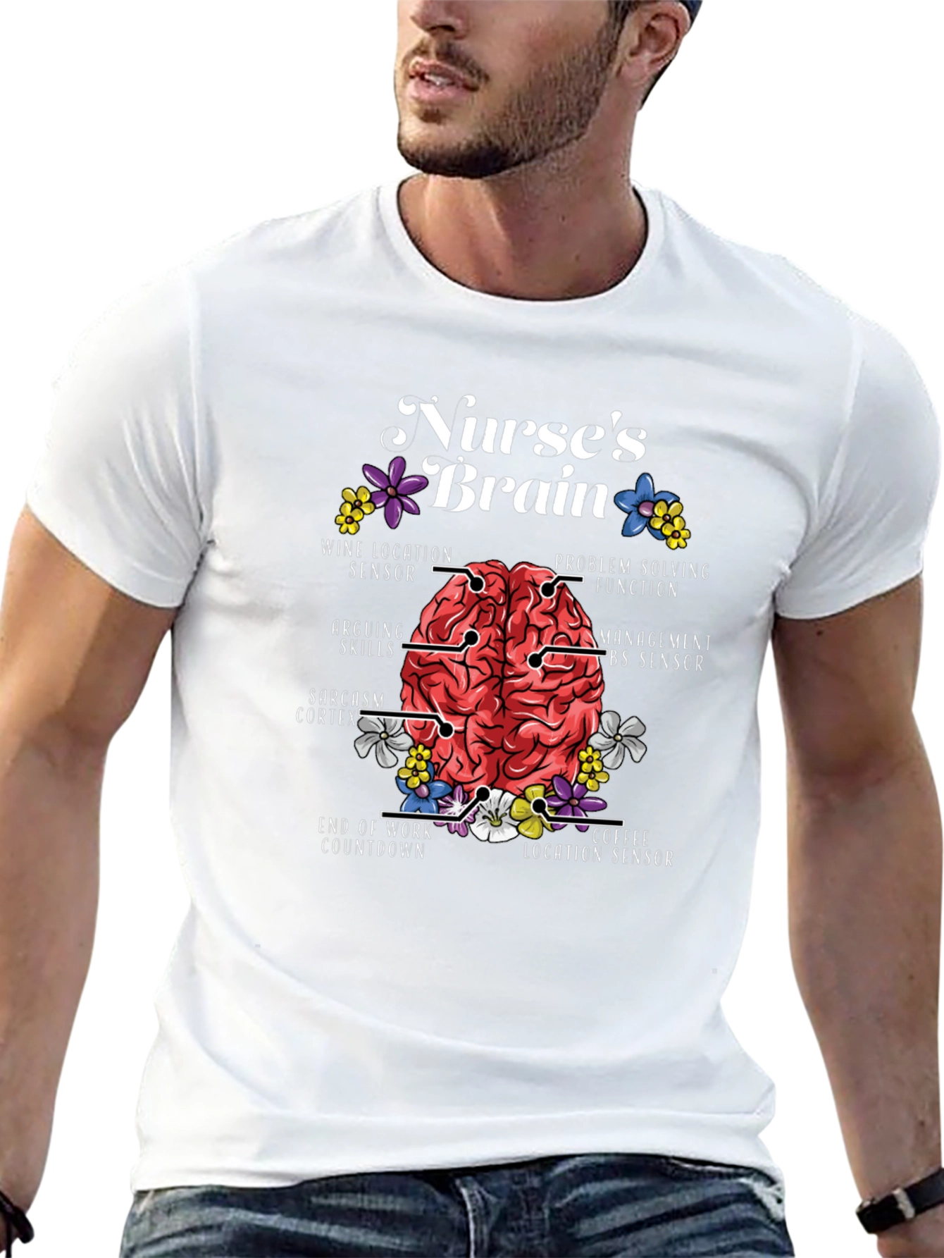 Nurses Brain T-Shirt - Funny Anatomy Tee