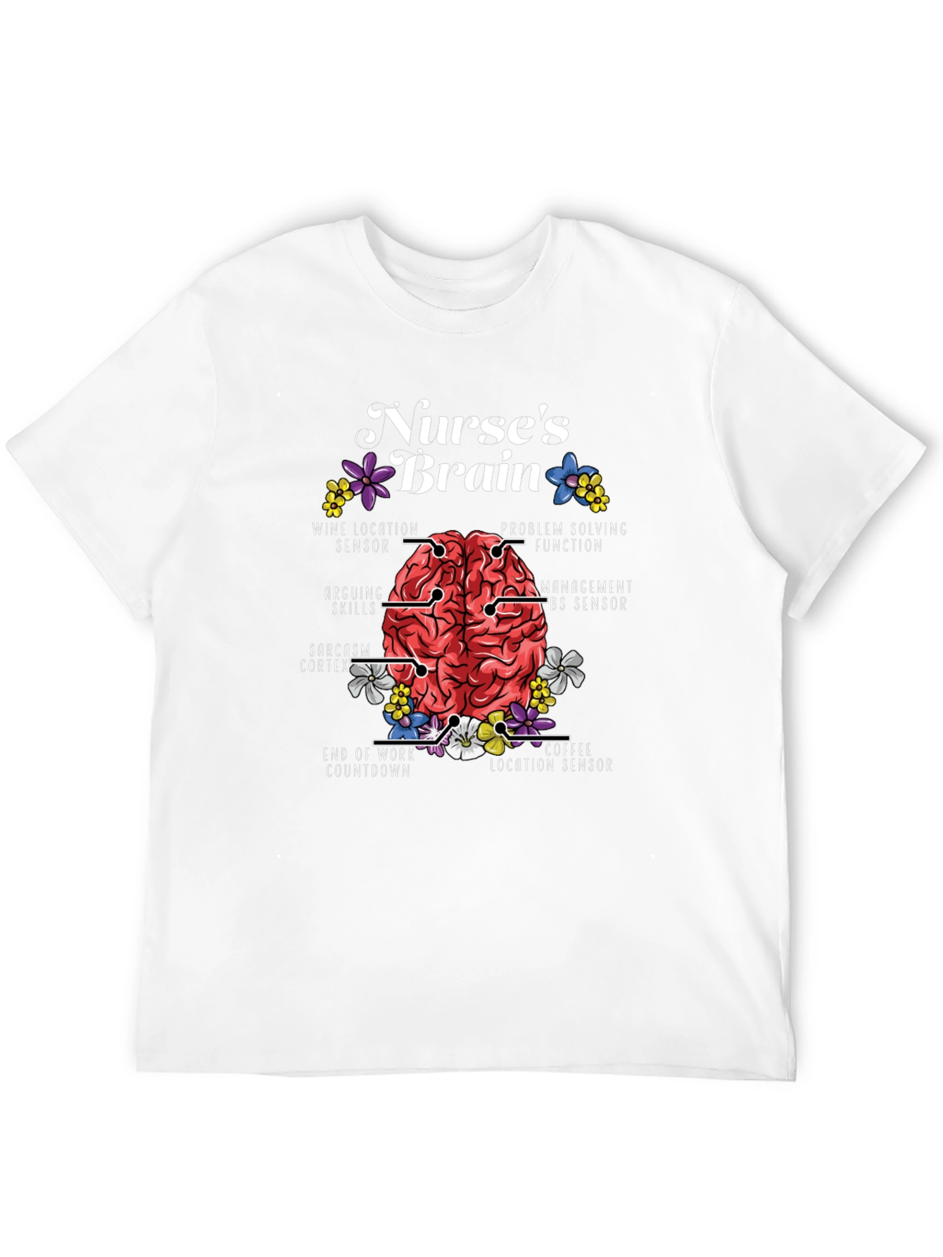 Nurses Brain T-Shirt - Funny Anatomy Tee