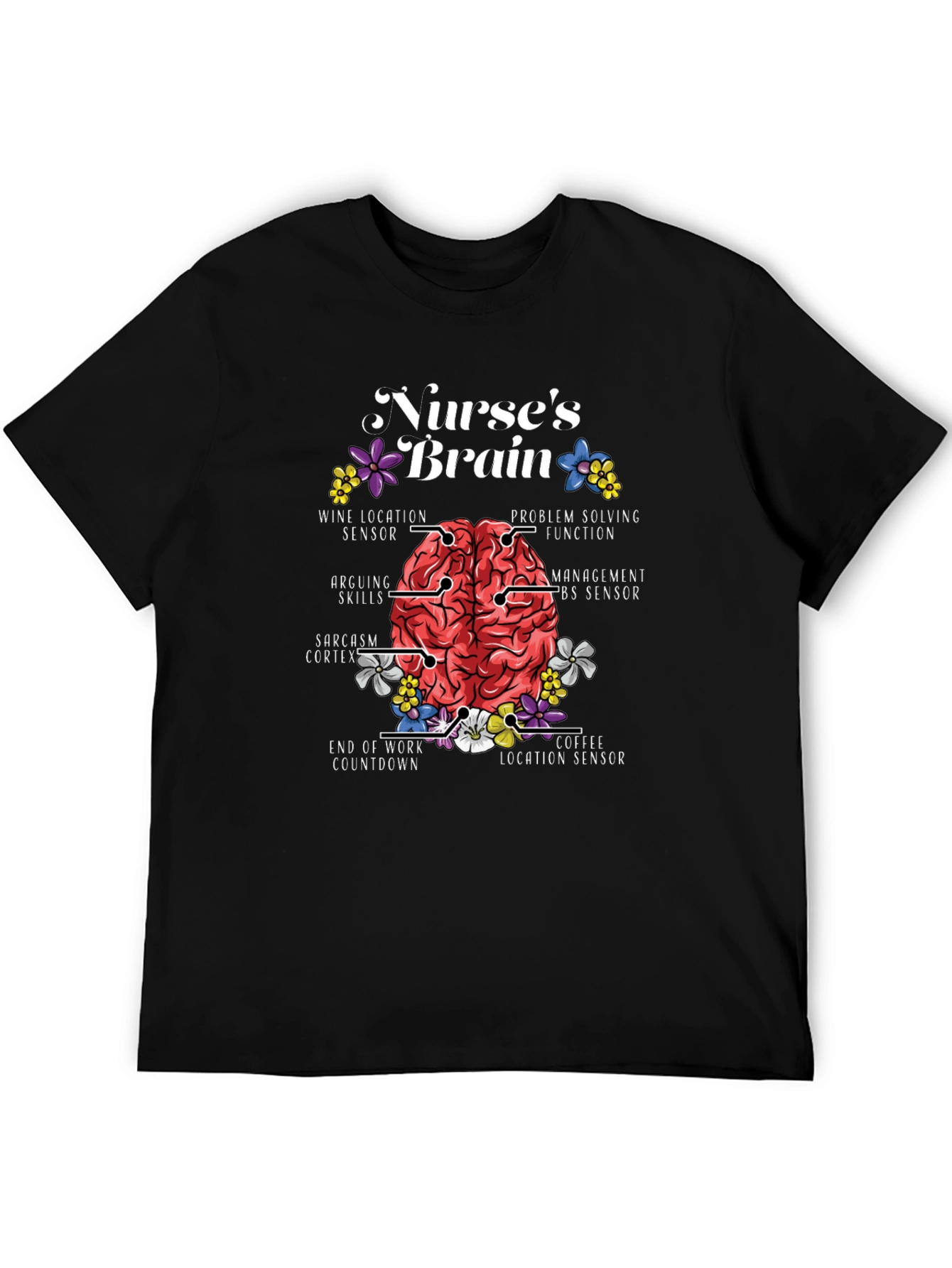 Nurses Brain T-Shirt - Funny Anatomy Tee