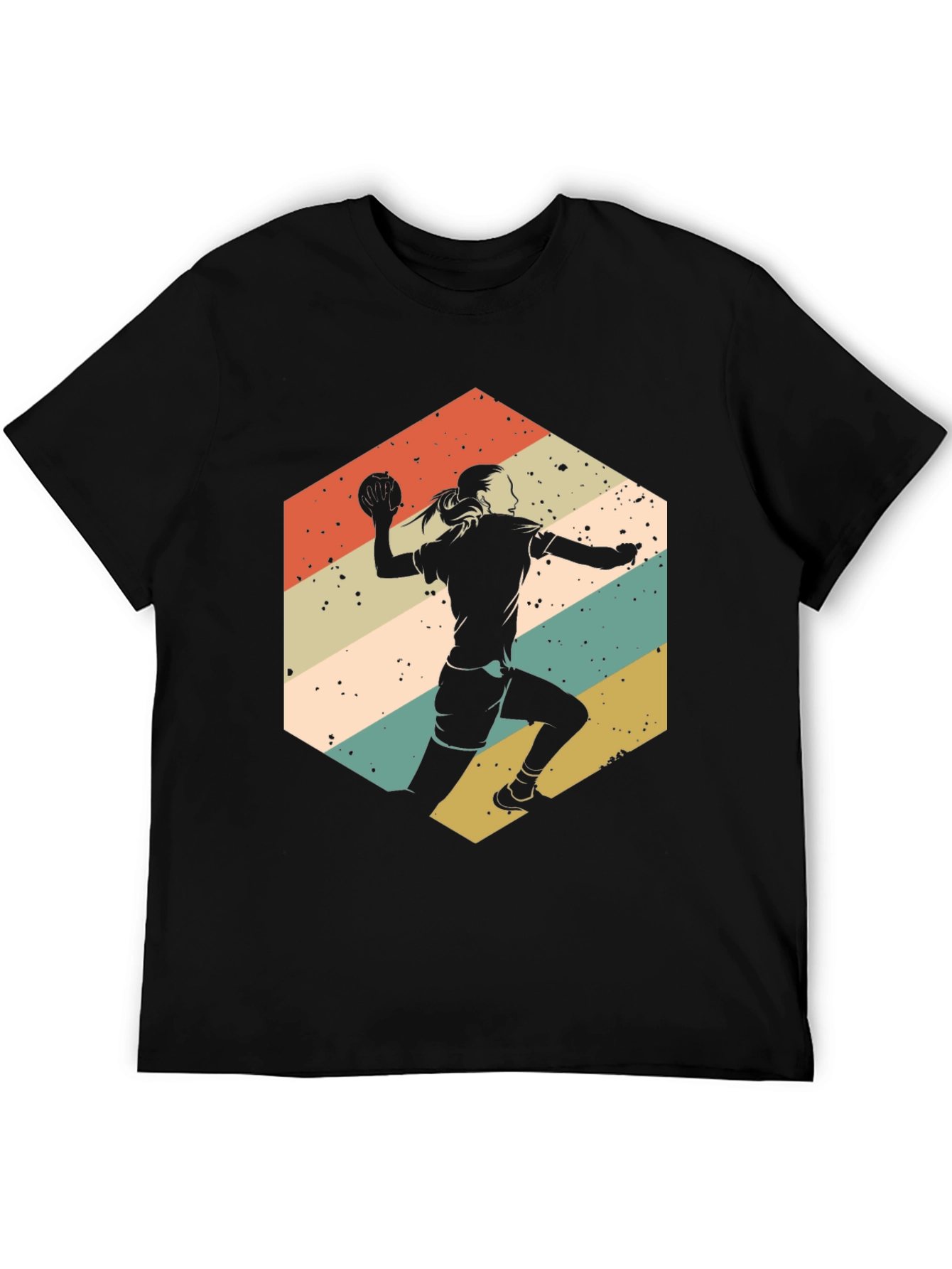 Handball Player Retro Graphic Tee